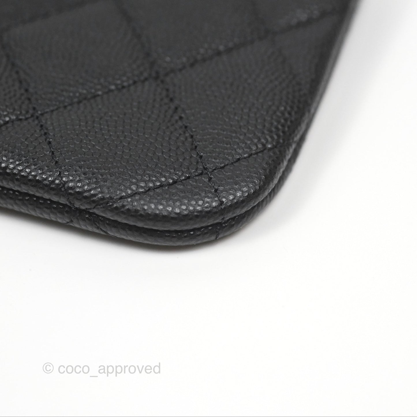 Chanel Quilted Mini O Case Black Caviar Gold Hardware