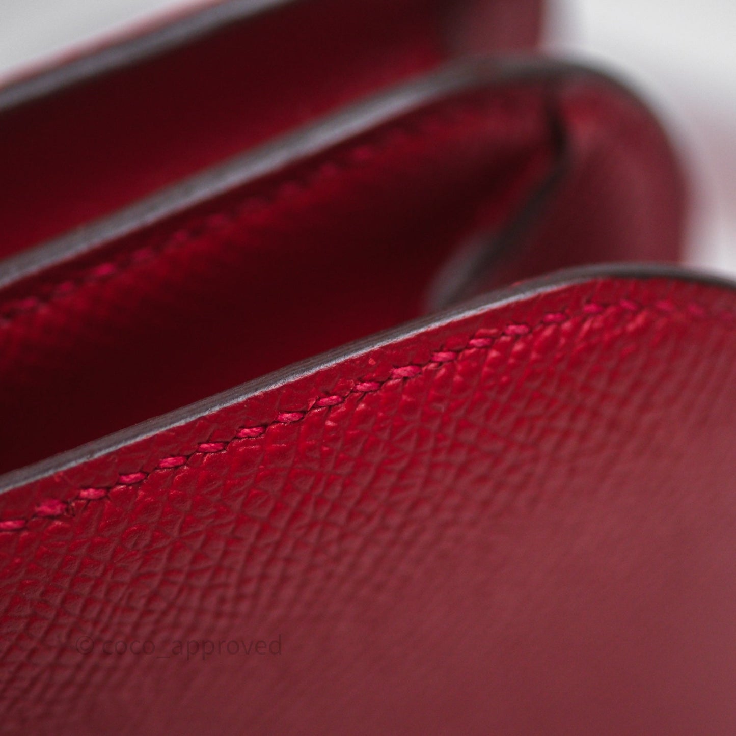 Hermès Constance Mini 18cm Rouge Casque Epsom Gold Hardware