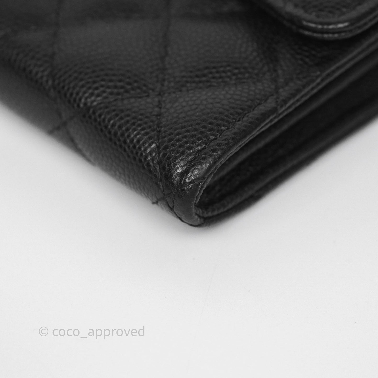 Chanel Classic Medium Flap Wallet Quilted Black Caviar Gold Hardware