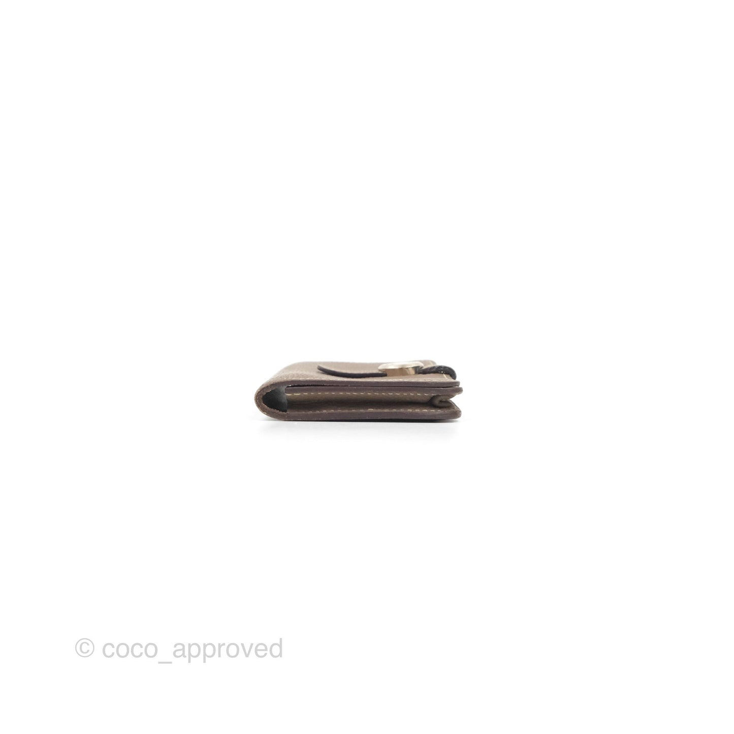 Hermes Dogon Card Case Etoupe Togo Palladium Hardware