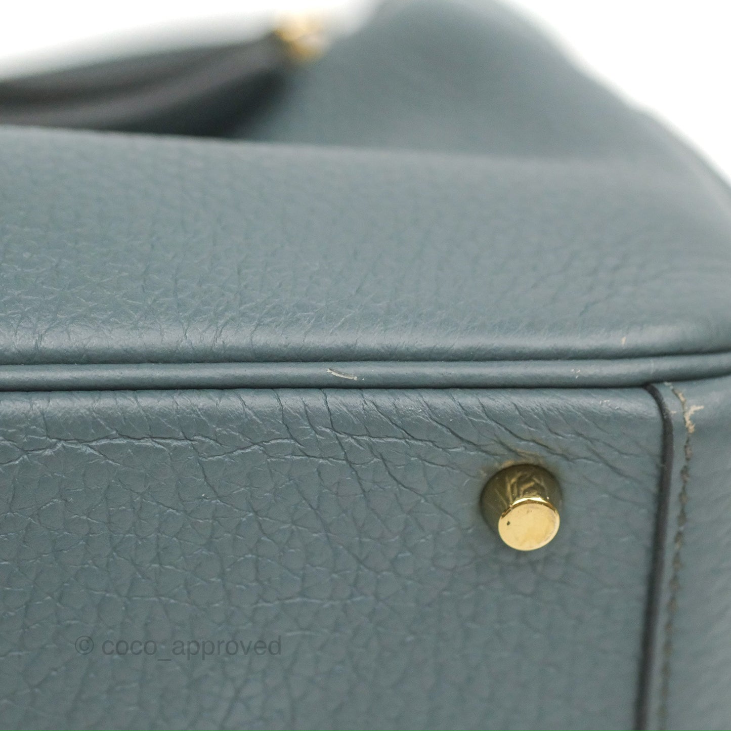 Hermès Mini Lindy 20 Bleu Orage Clemence Gold Hardware