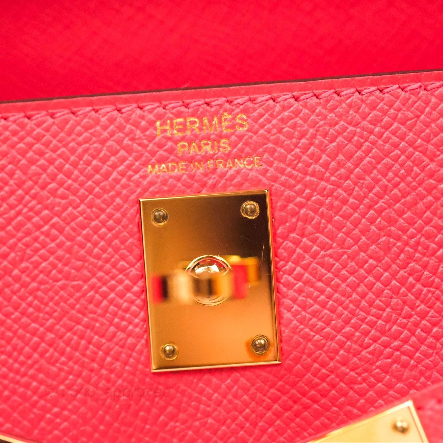 Hermès Kelly 25 Sellier Rose Jaipur Epsom Gold Hardware