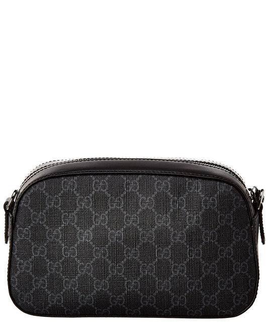 Luxury Gucci Trending 2025 GG Supreme Canvas & Leather Messenger Bag