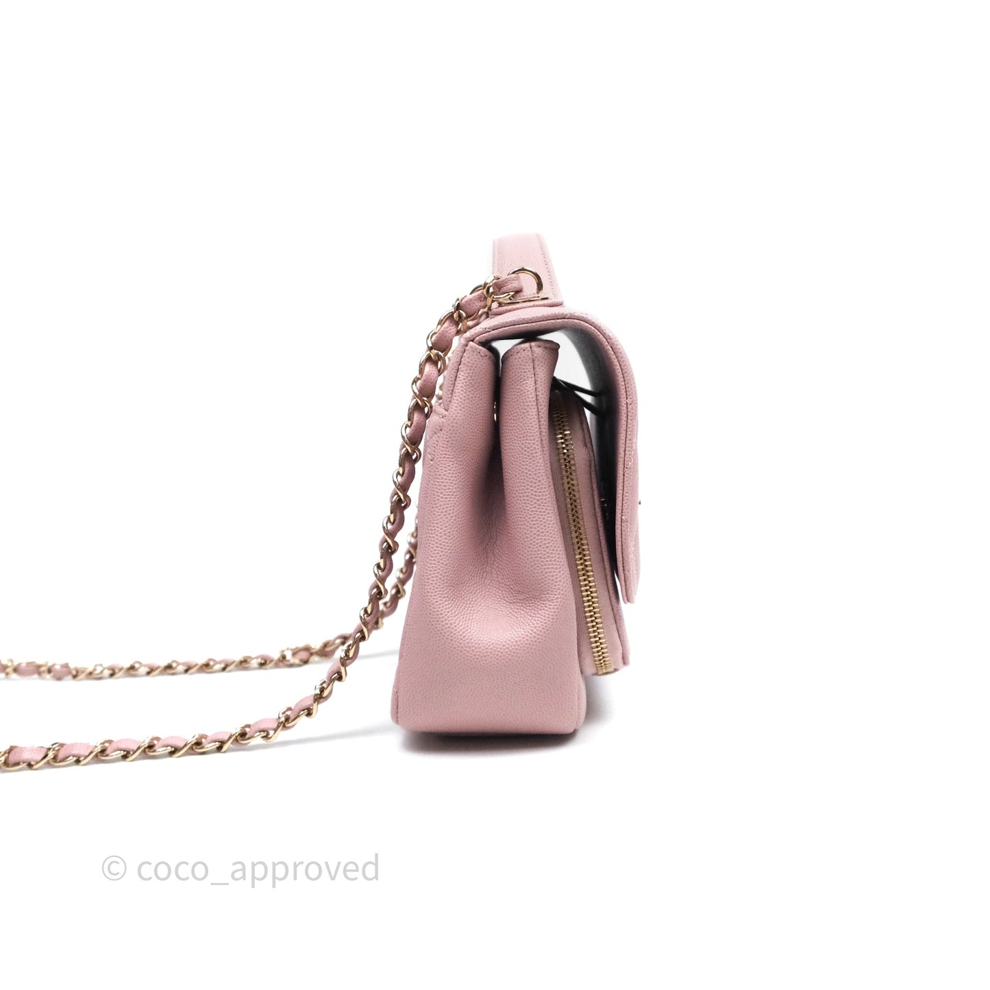 Chanel Quilted Medium Business Affinity Flap Pink Caviar Gold Hardware