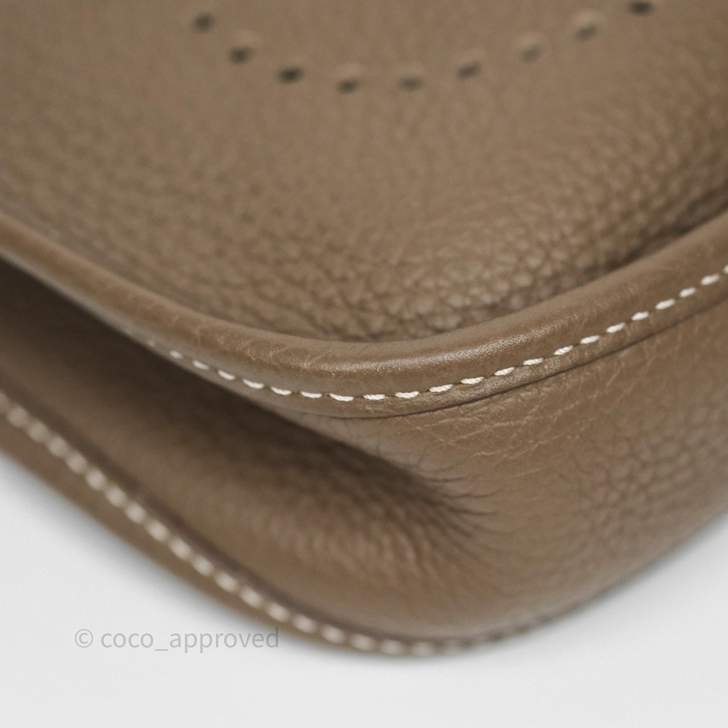 Hermès Mini Evelyne 16 Etoupe 18 Clemence Palladium Hardware