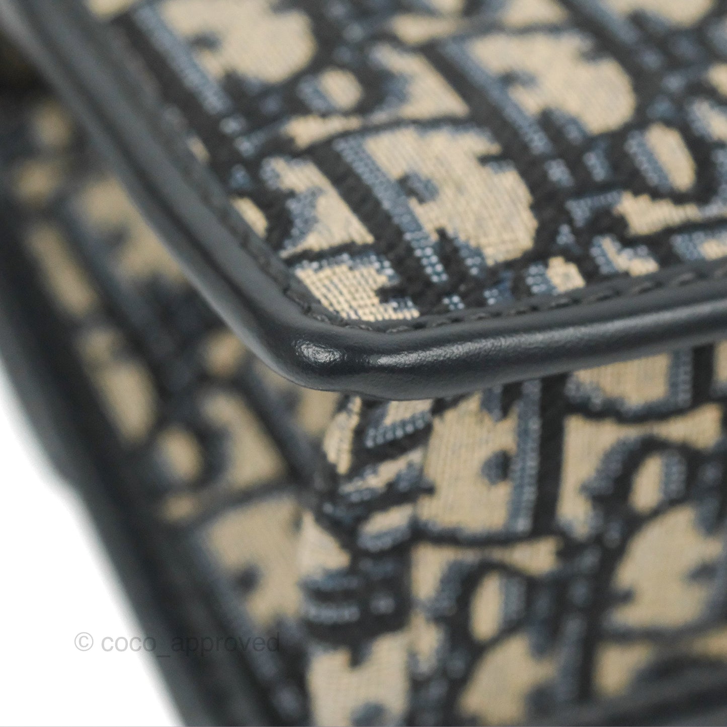 Dior 30 Montaigne East-West Bag With Chain Blue Dior Oblique Jacquard