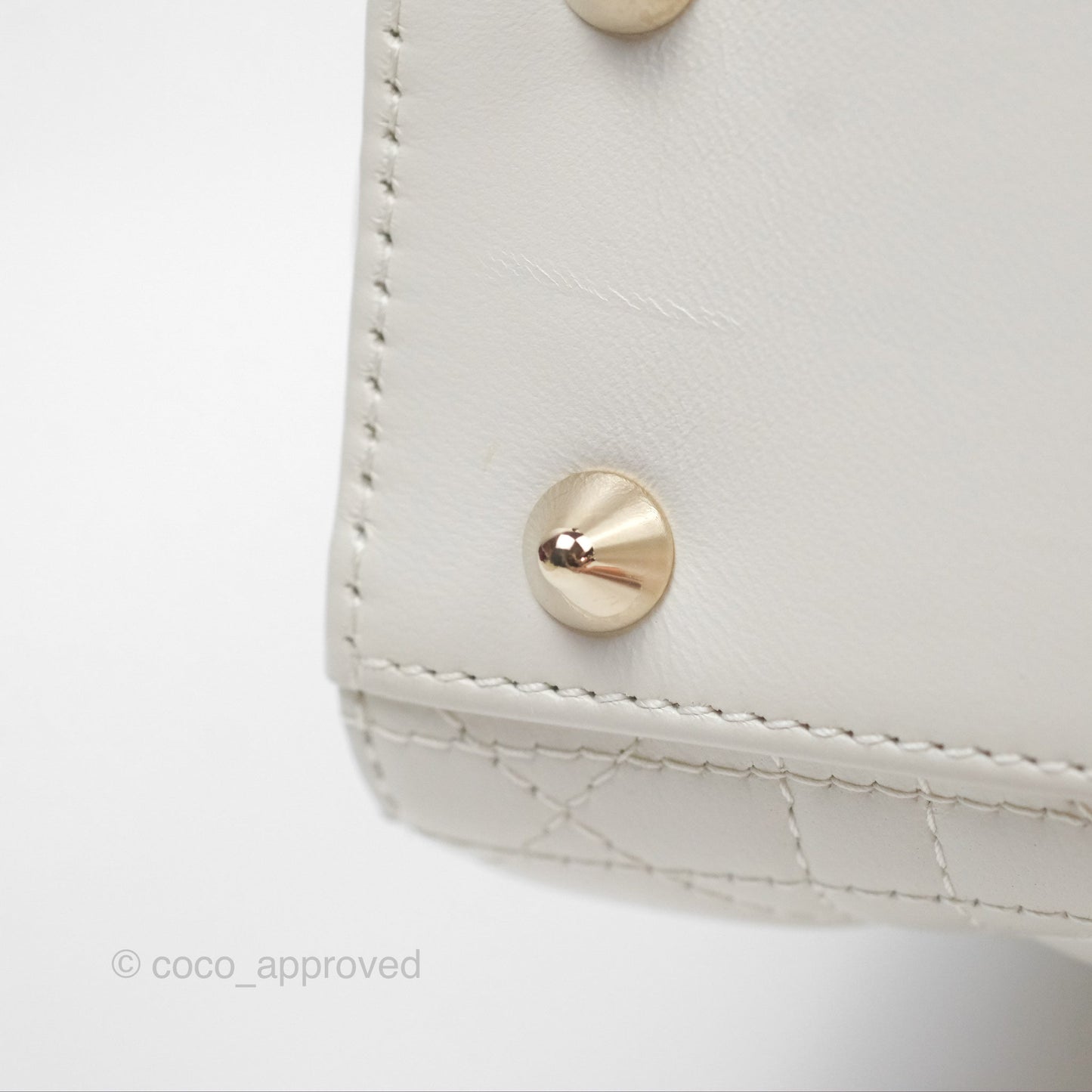 Christian Dior Small Lady Dior My ABCDior Bag Latte Cannage Lambskin