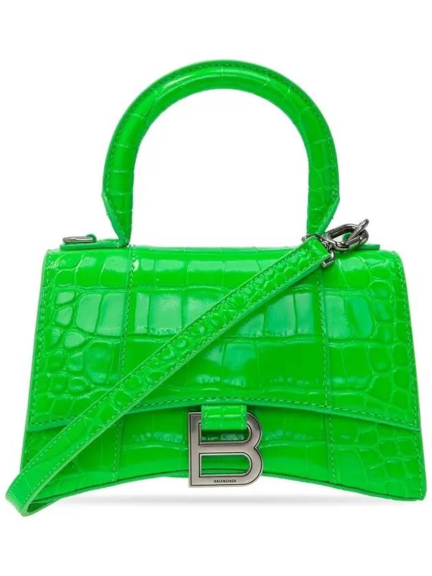 Luxury Balenciaga Hourglass Tote Bag Green