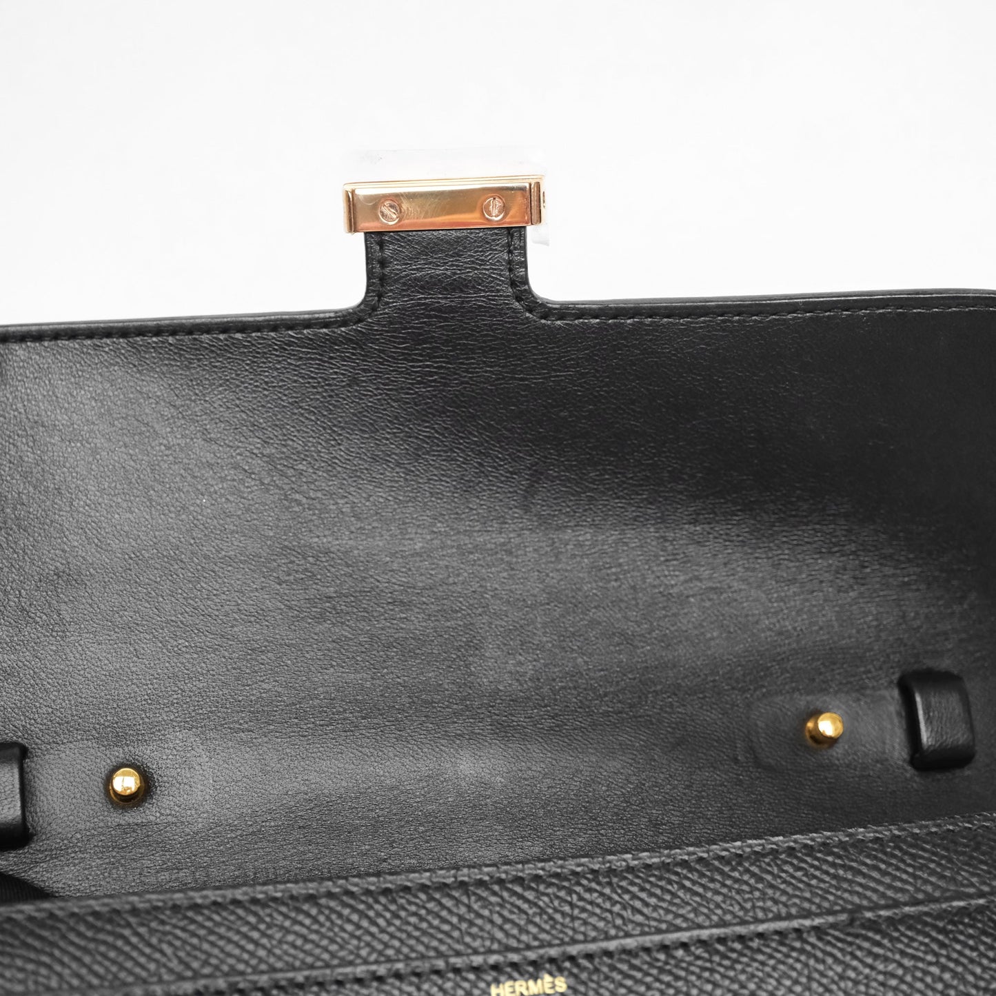 Hermès Constance Long To Go Wallet Black Noir 89 Epsom Rose Gold Hardware