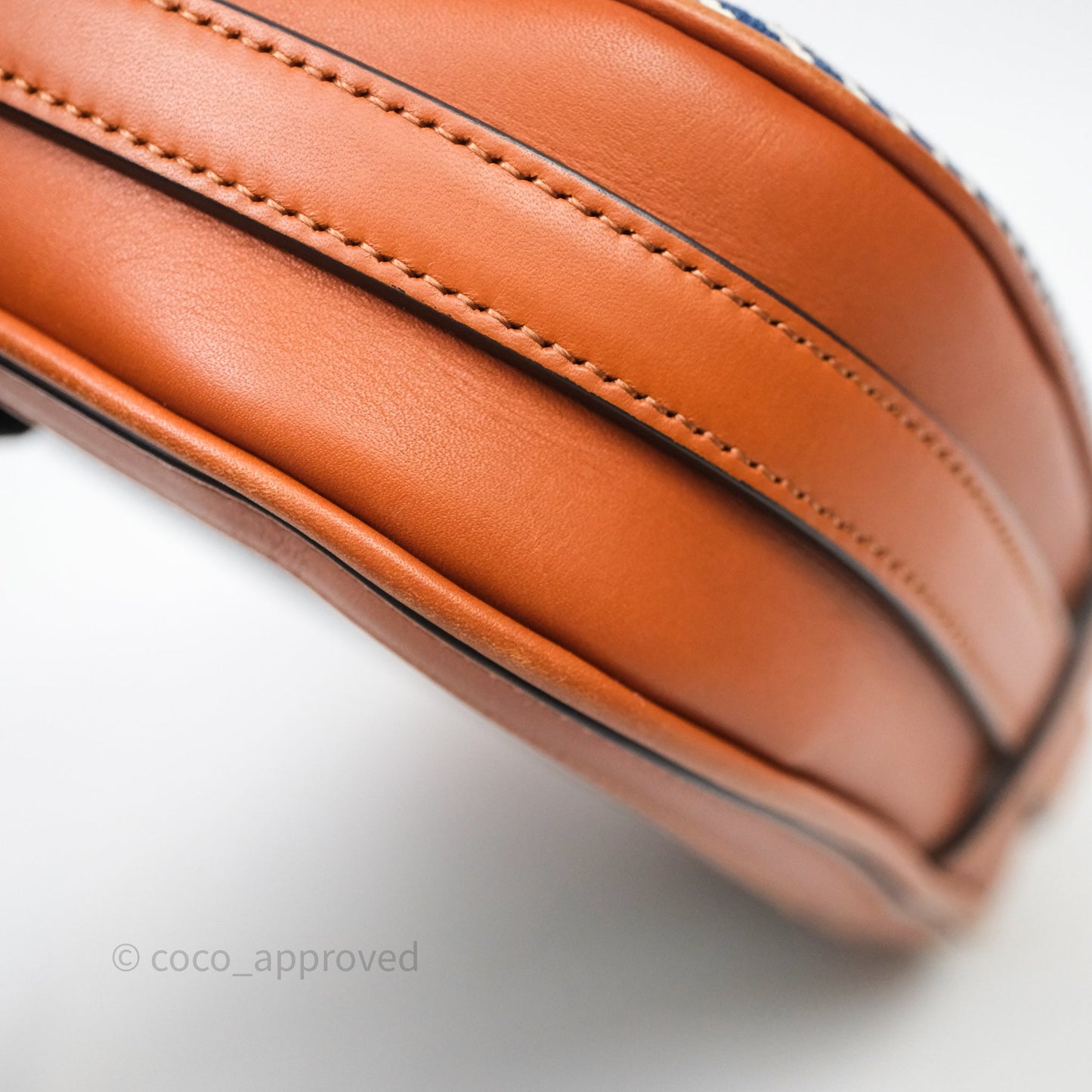 Celine Medium Chain Maillon Triomphe Canvas Tan Calfskin