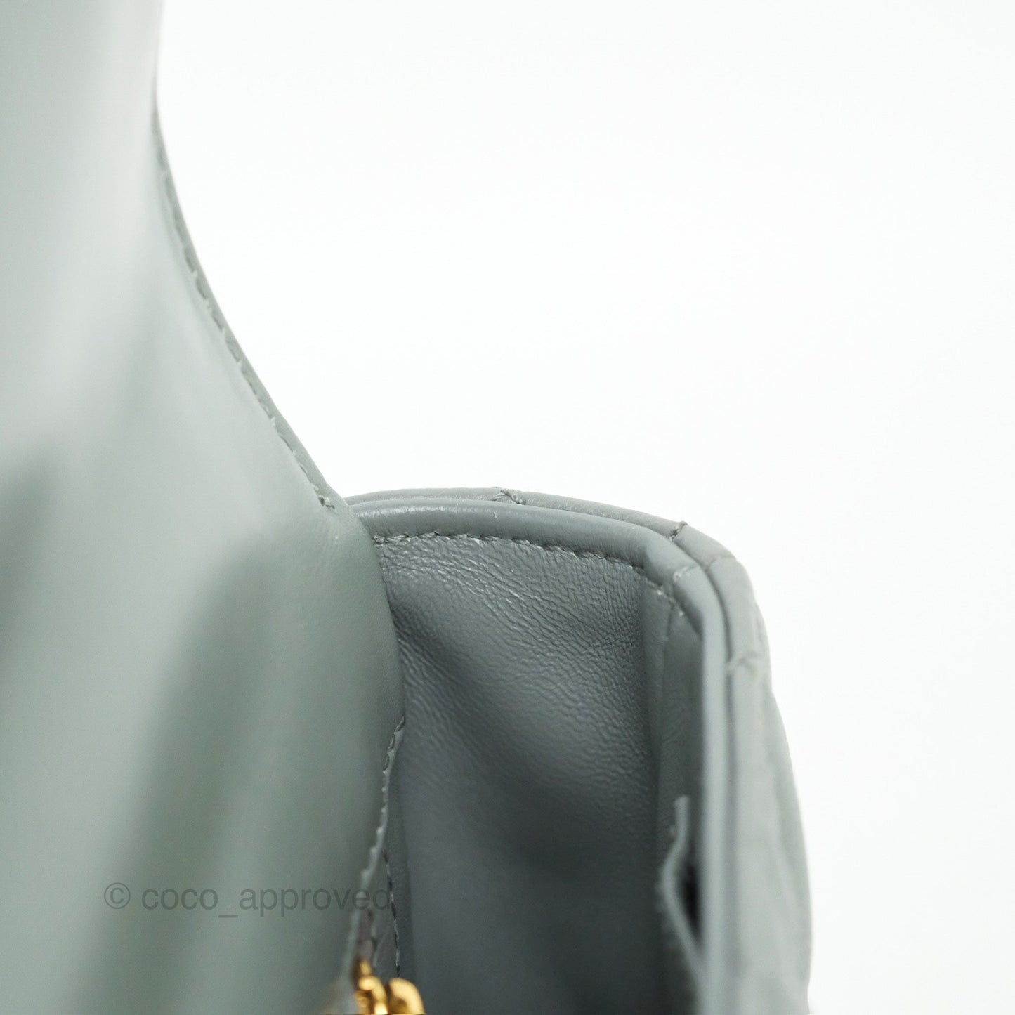 Dior Small Caro Bag Grey Supple Cannage Calfskin