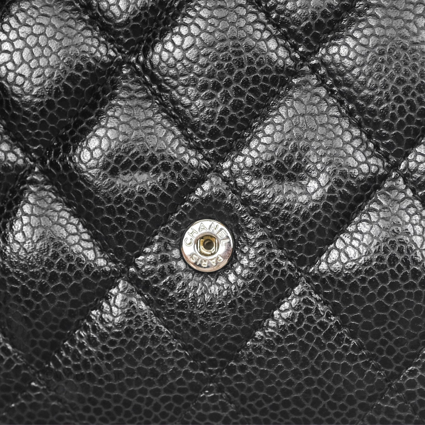 Chanel Classic Short Flap Wallet Black Caviar Silver Hardware
