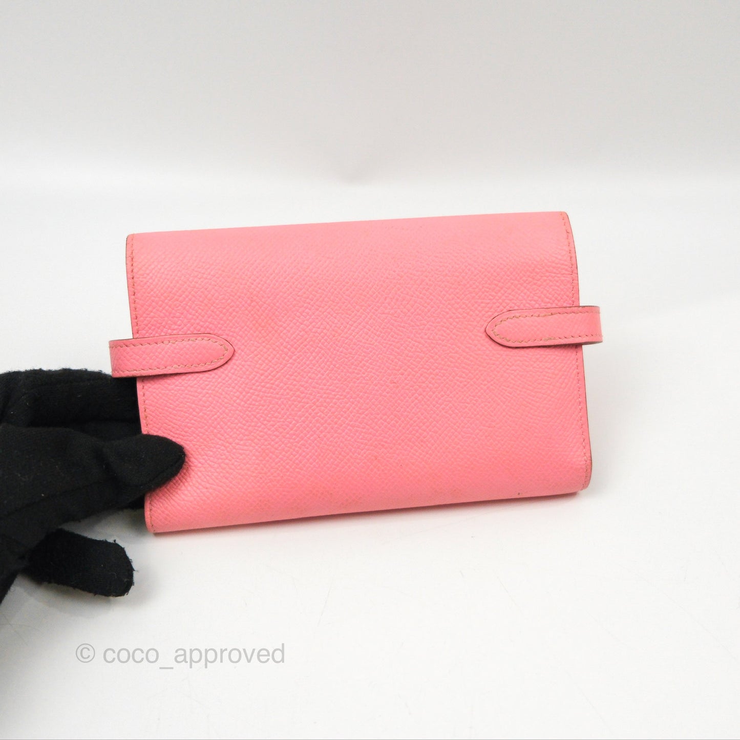 Hermès Small Kelly Wallet Rose Confetti Epsom Palladium Hardware