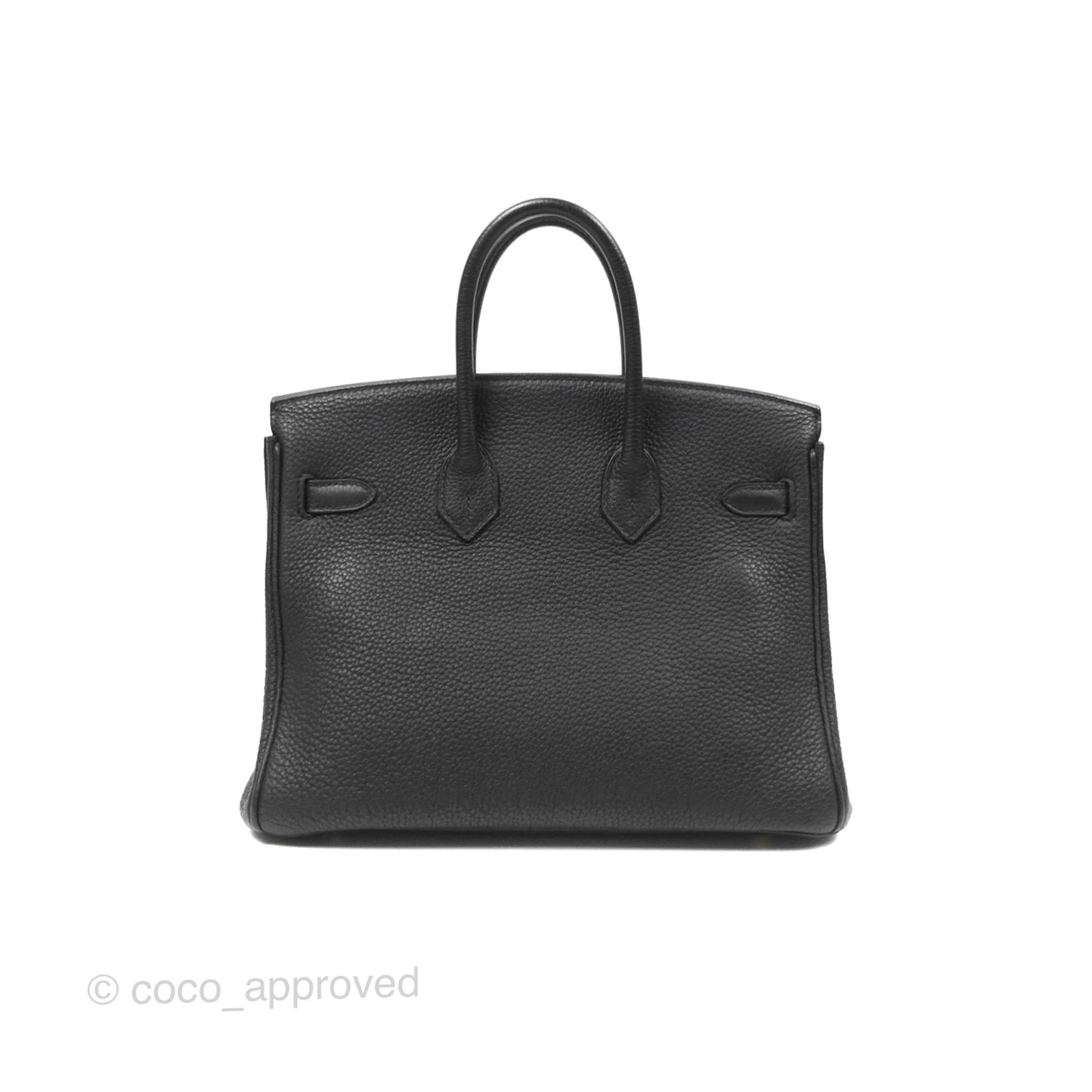 Hermès Retourne Birkin 25 Noir Togo Gold Hardware