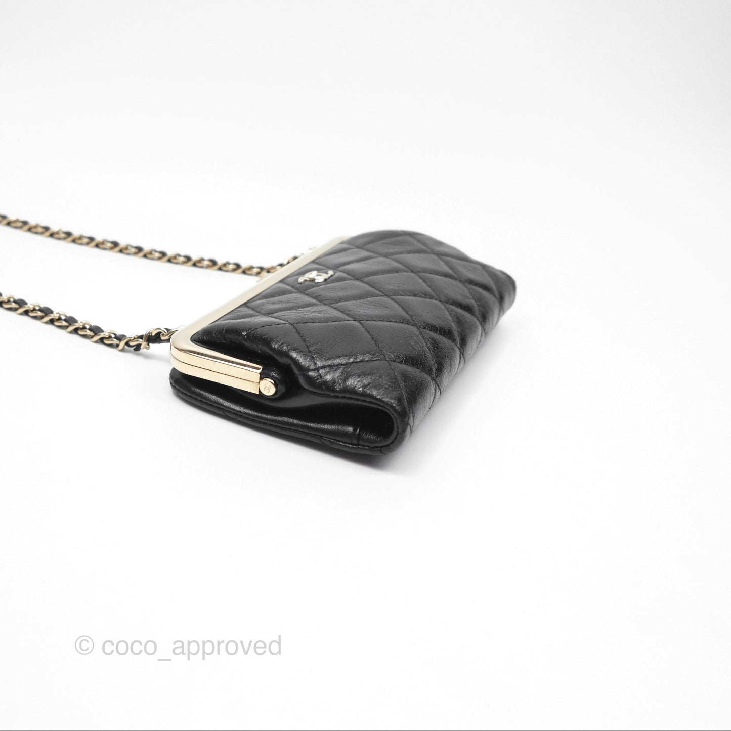 Chanel Clutch on Chain Black Calfskin Gold Hardware