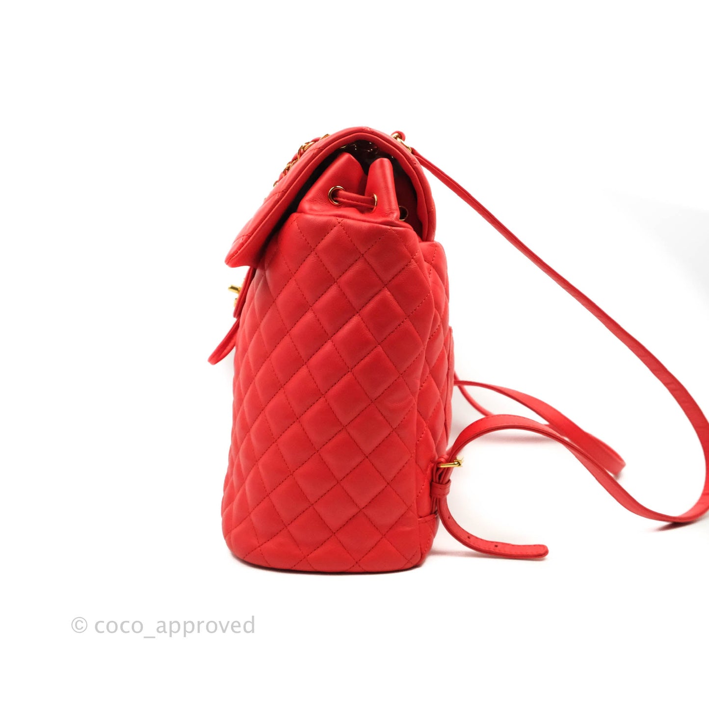 Chanel Quilted Urban Spirit Backpack Red Calfskin Gold Hardware