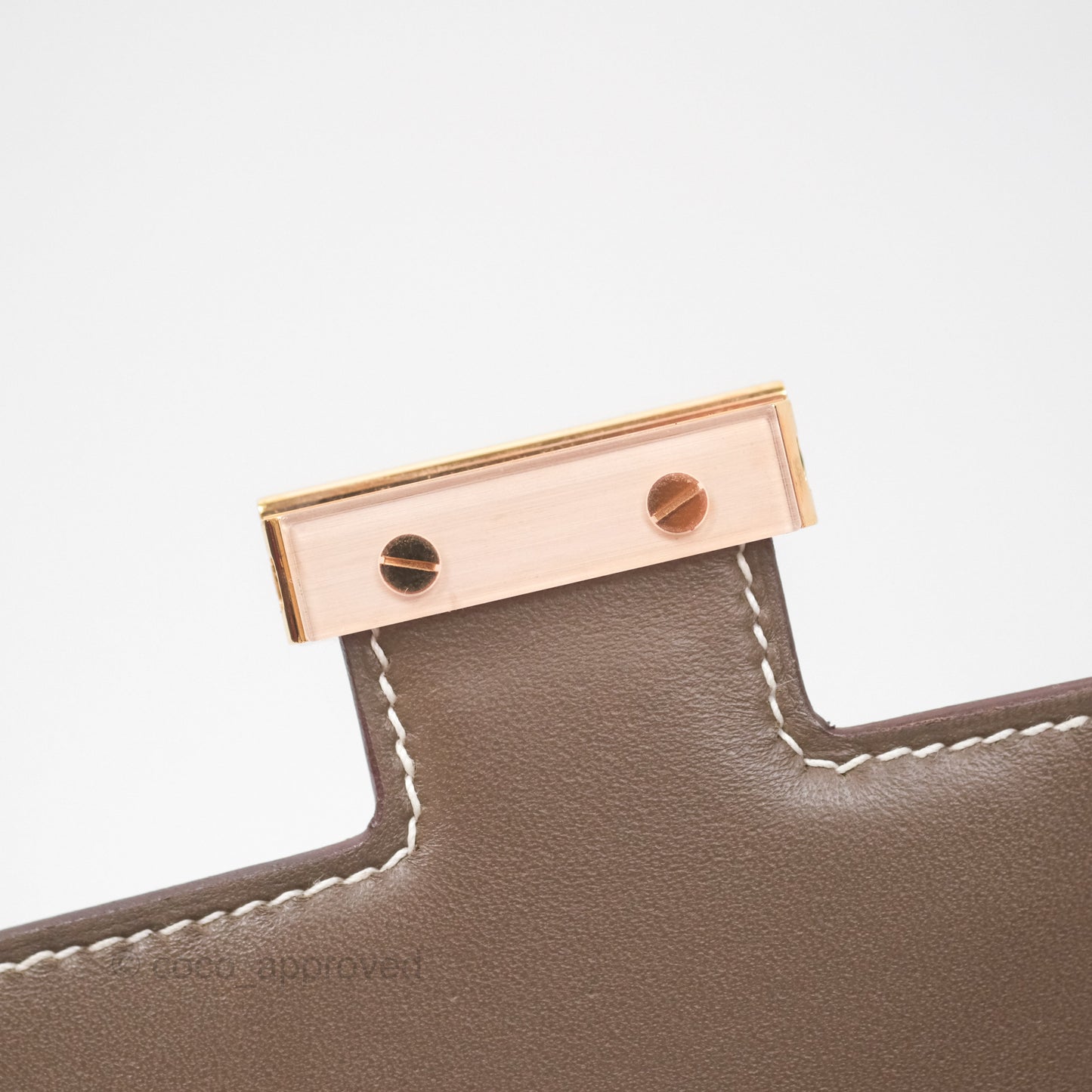 Hermès Constance Mini 18cm Mirror Etoupe 18 Epsom Rose Gold Hardware