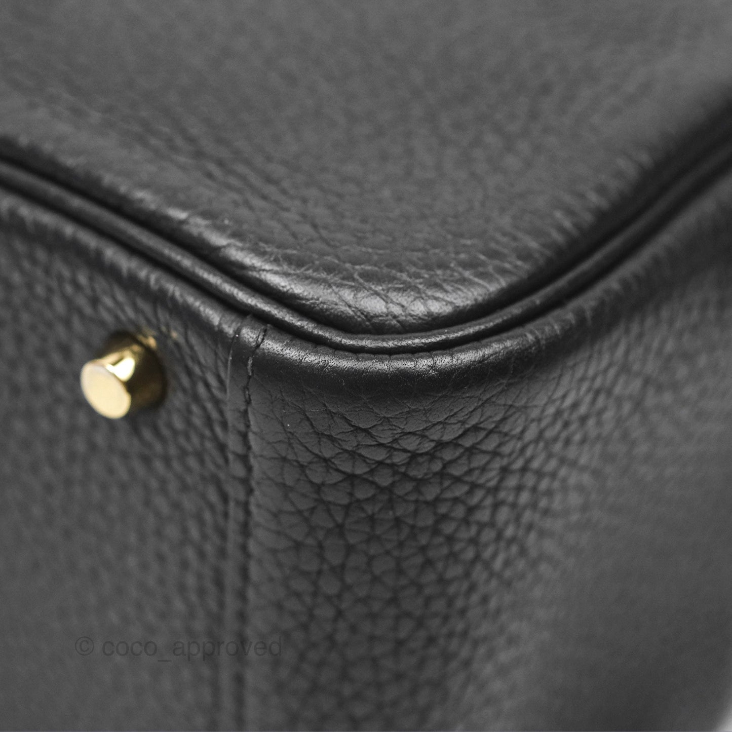 Hermès Mini Lindy 20 Noir 89 Clemence Gold Hardware