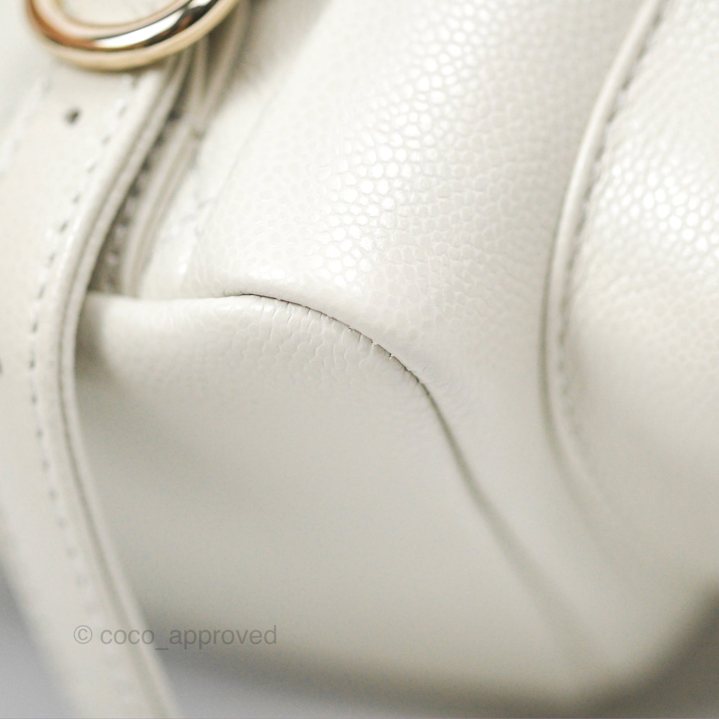 Chanel Small Duma Backpack Caviar Pale Grey Gold Hardware 23K