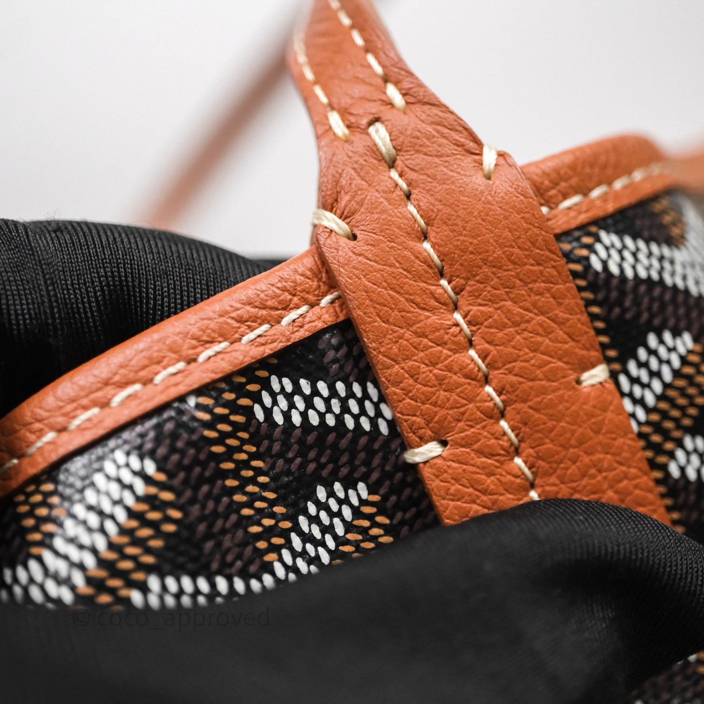 Goyard Saint Louis Tote Bag GM Black/Tan