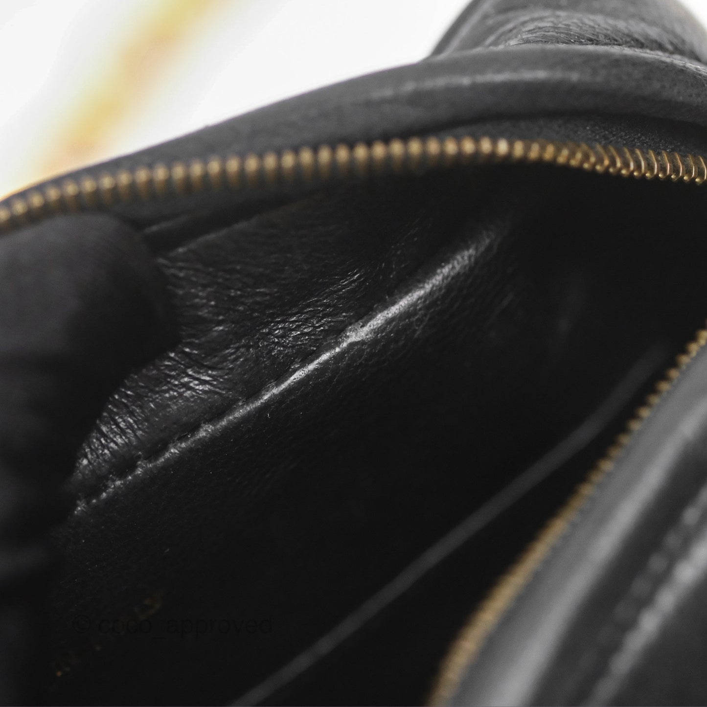 Chanel Vintage White CC Camera Bag Black Lambskin Gold Hardware
