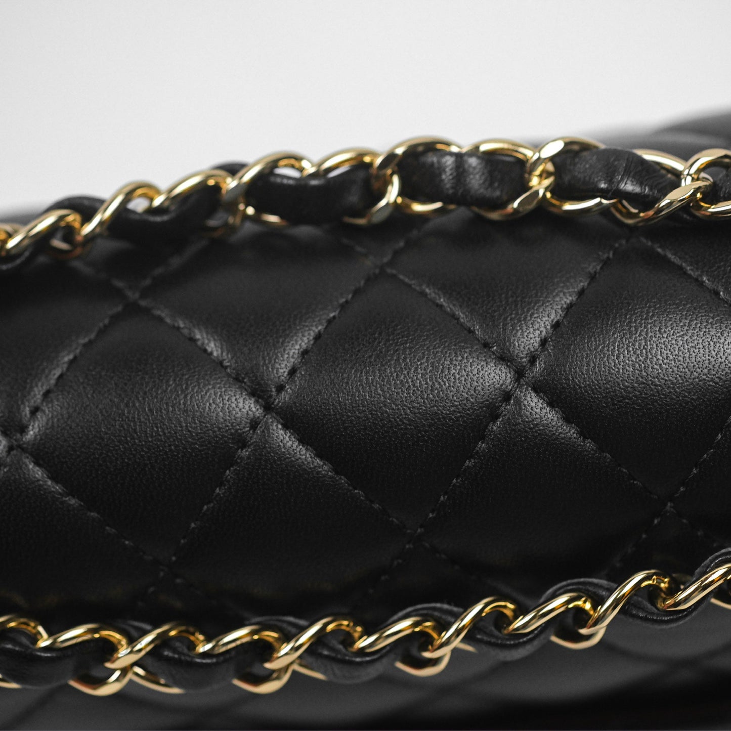 Chanel Small Classic Flap Quilted Black Lambskin Gold Hardware