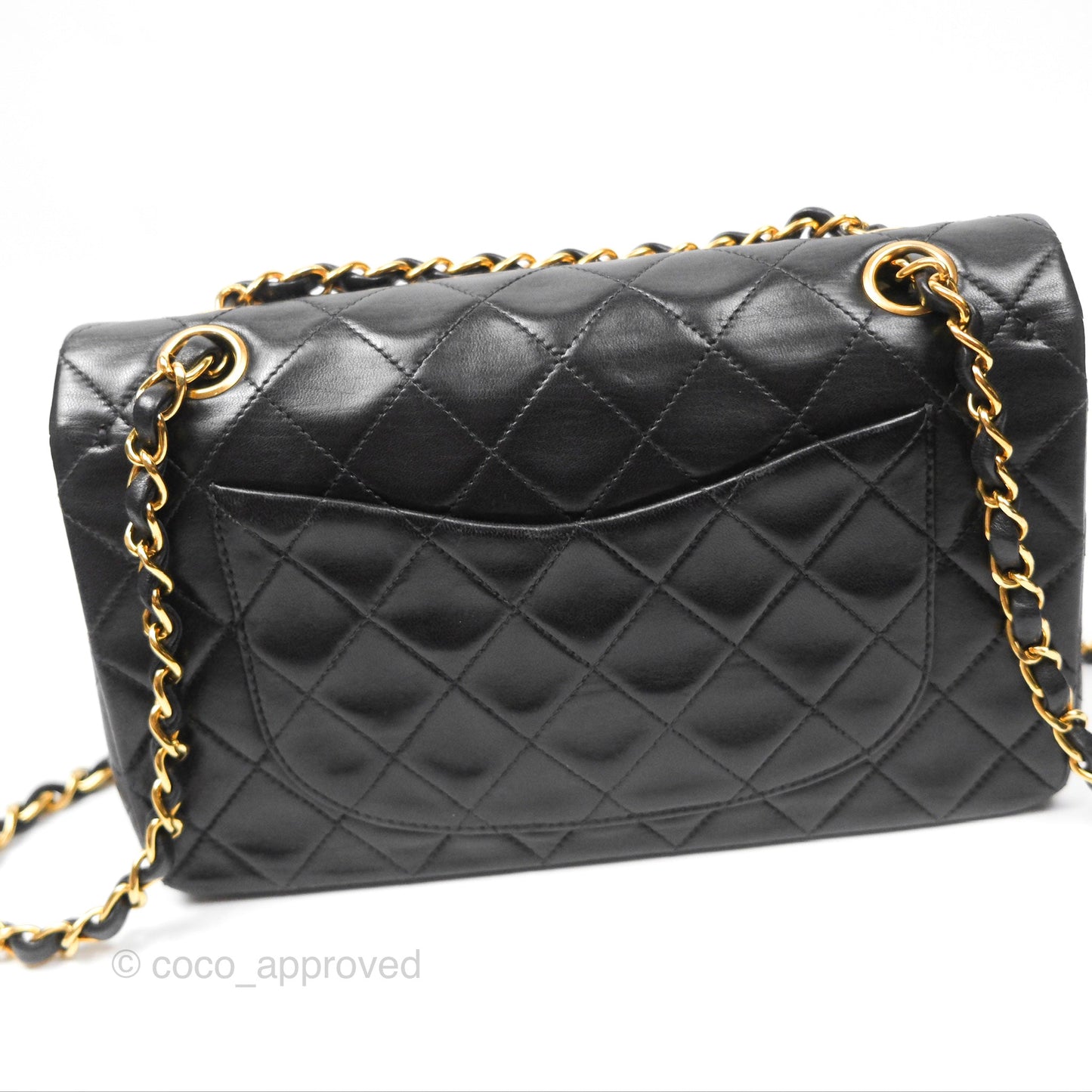 Chanel Classic Vintage Small Flap Black Lambskin 24K Gold Hardware