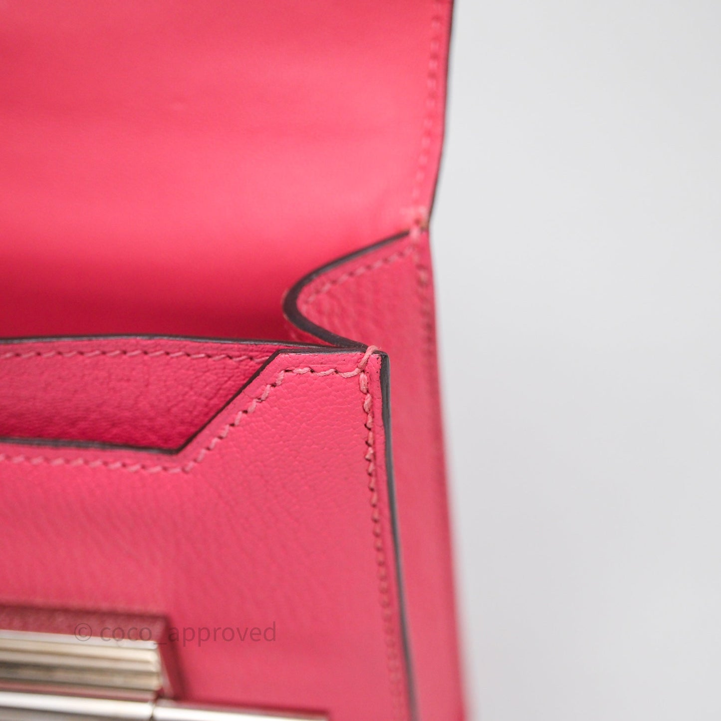 Hermès Mini Verrou Chaine Bag Rose Lipstick U5 Chevre Mysore Palladium Hardware