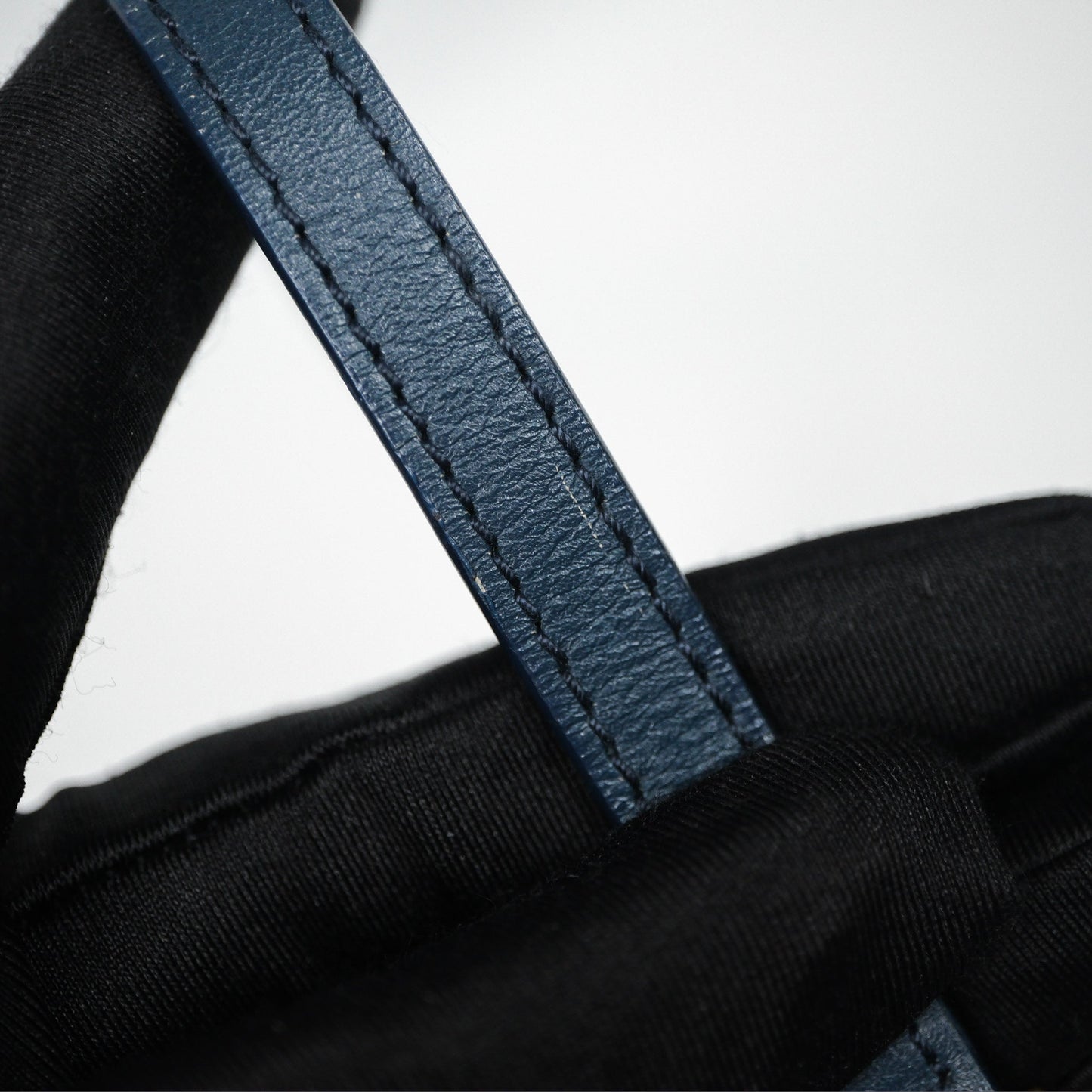 Christian Dior Vintage Mini Saddle Bag Blue Oblique Jacquard
