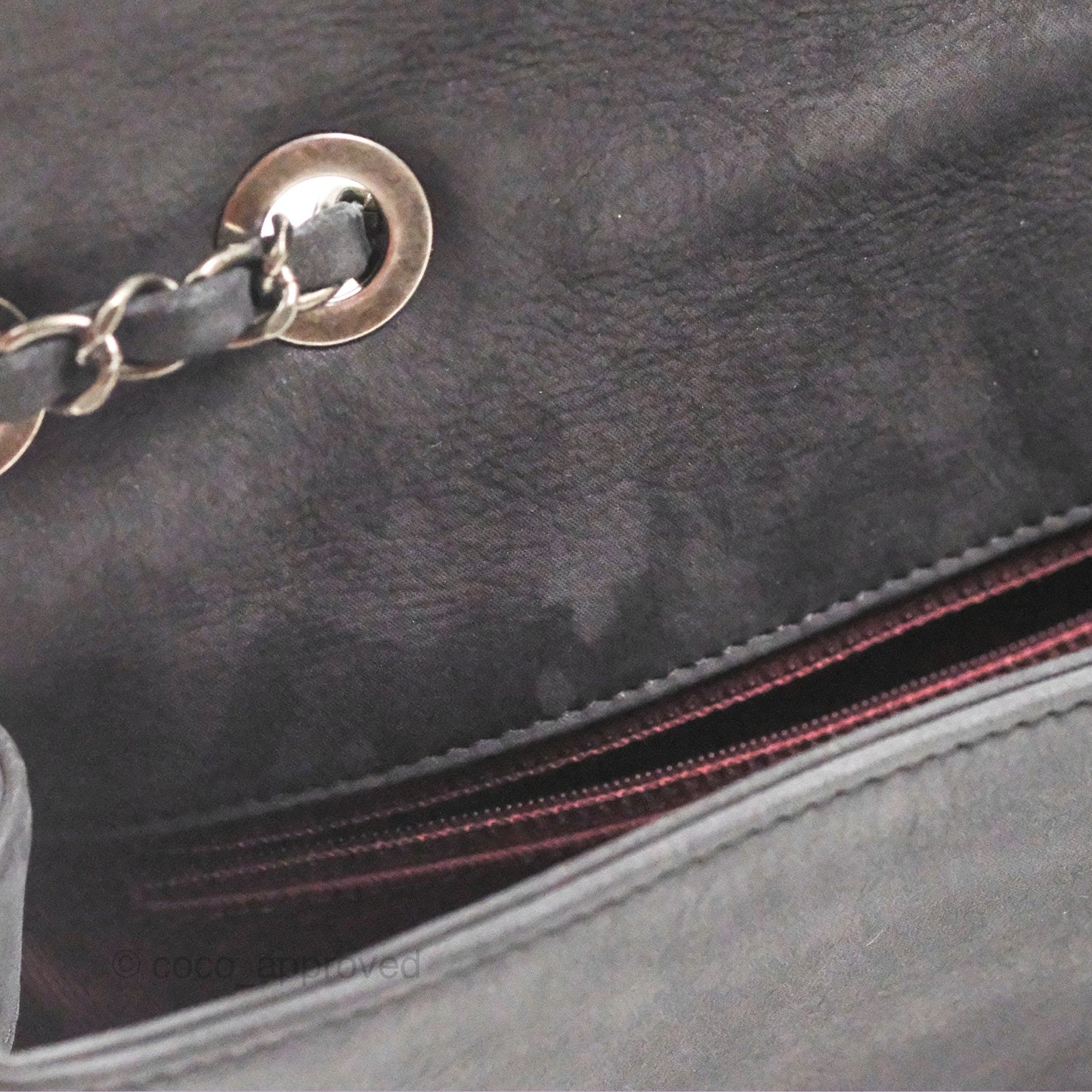 Chanel New Chic Flap Dark Grey Calfskin Ruthenium Hardware