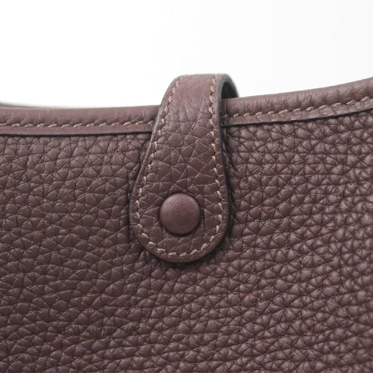 Hermès Mini Evelyne 16 Rouge Sellier Clemence Rose Confetti-Blanc Palladium Hardware