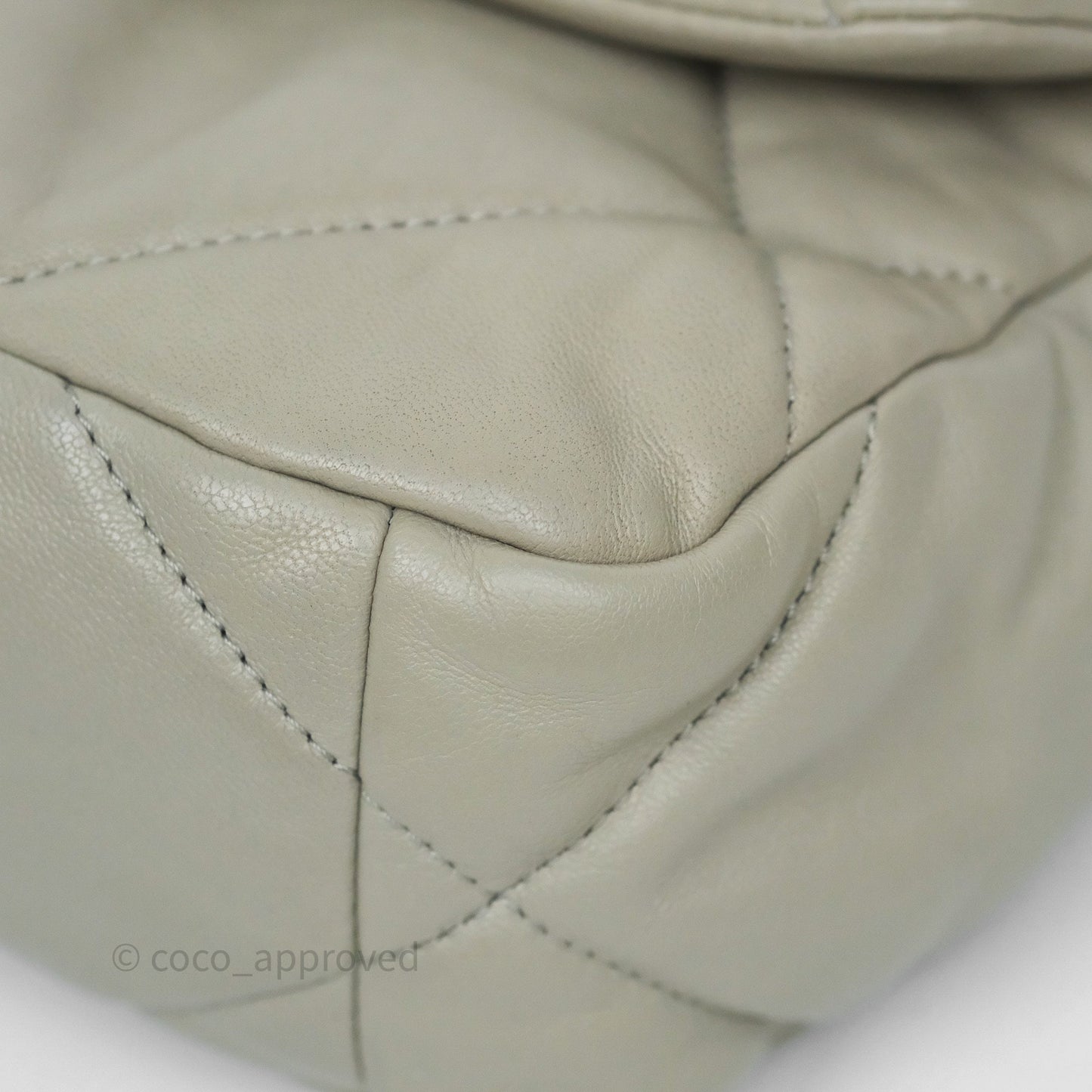 Chanel 19 Small Sage Grey Mixed Hardware