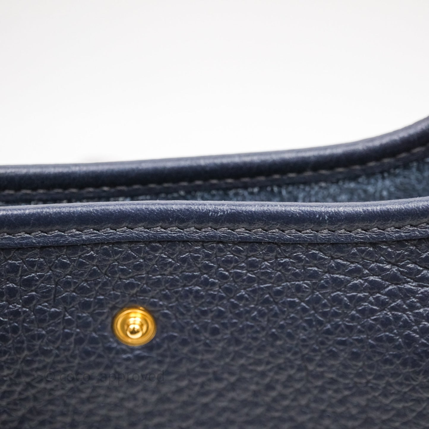Hermès Mini Evelyne 16 Bleu Nuit 2Z Clemence Gold Hardware