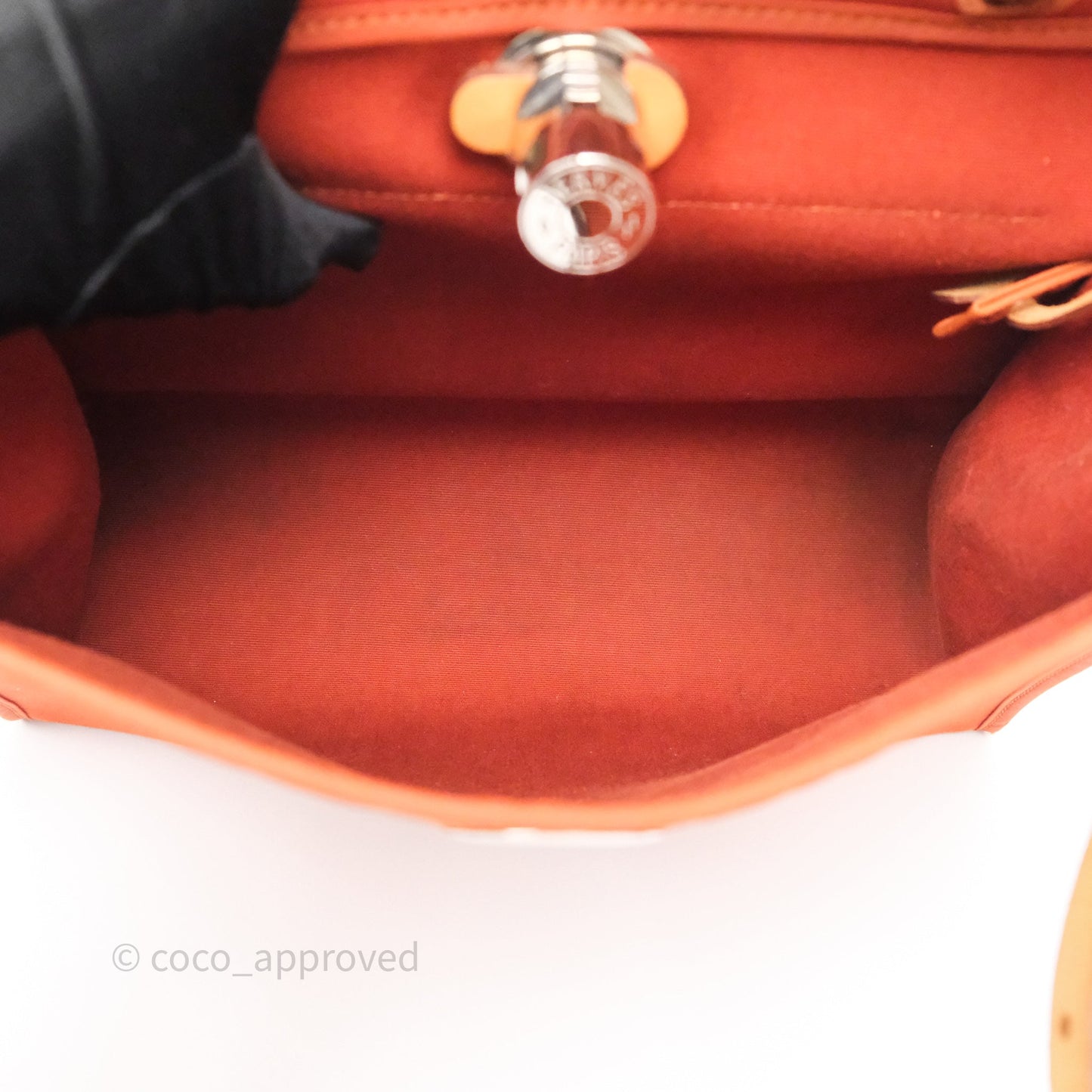 Hermès Herbag Zip 31 Cuivre Canvas Palladium Hardware