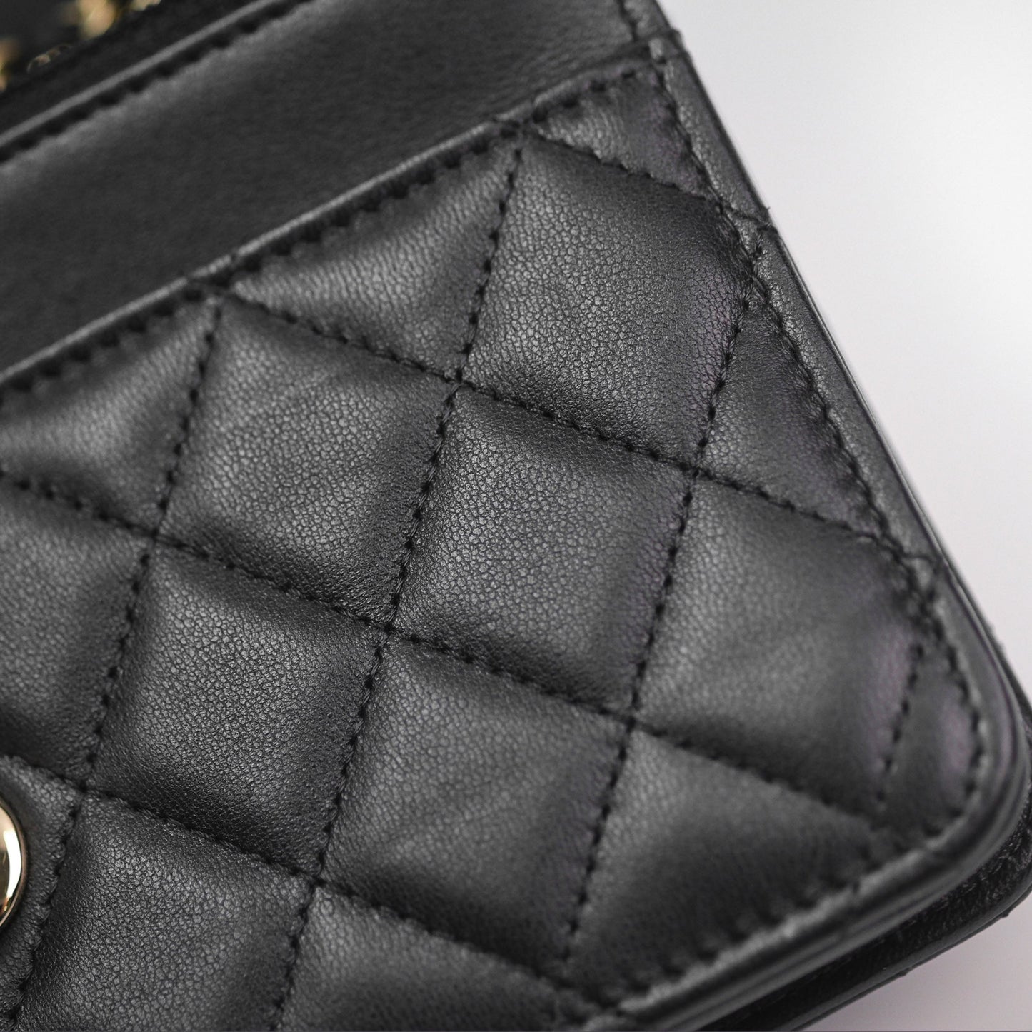 Chanel Trendy CC WOC Wallet on Chain Black Lambskin Gold Hardware