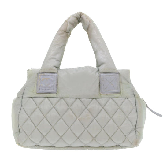 Luxury Chanel Hand Bag Nylon Gray CC  45853