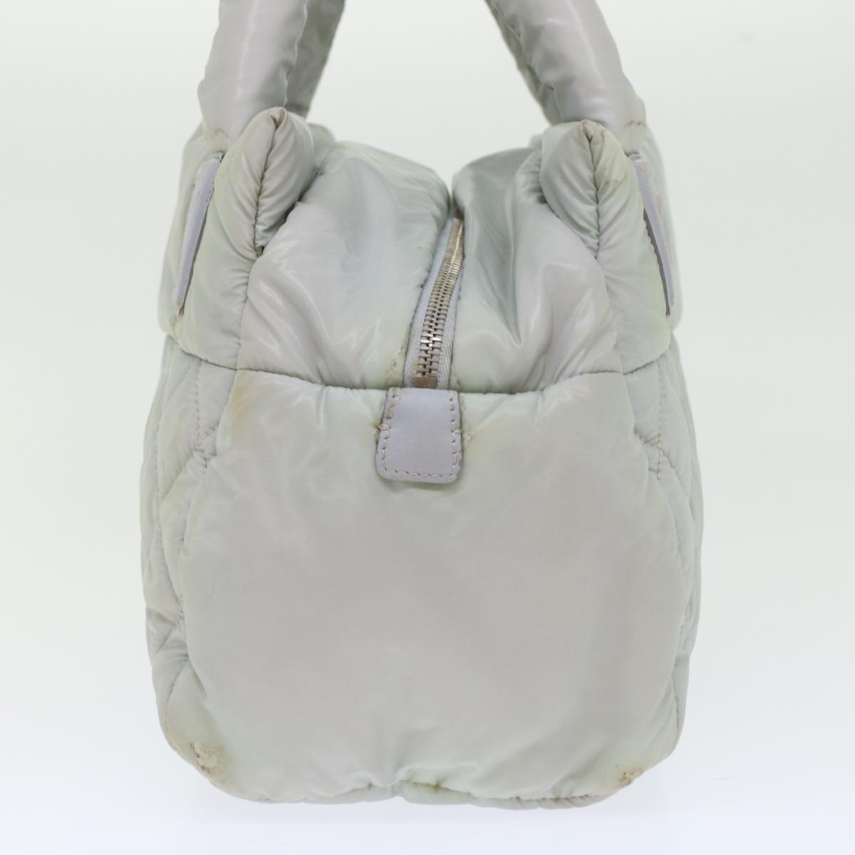 Luxury Chanel Hand Bag Nylon Gray CC  45853