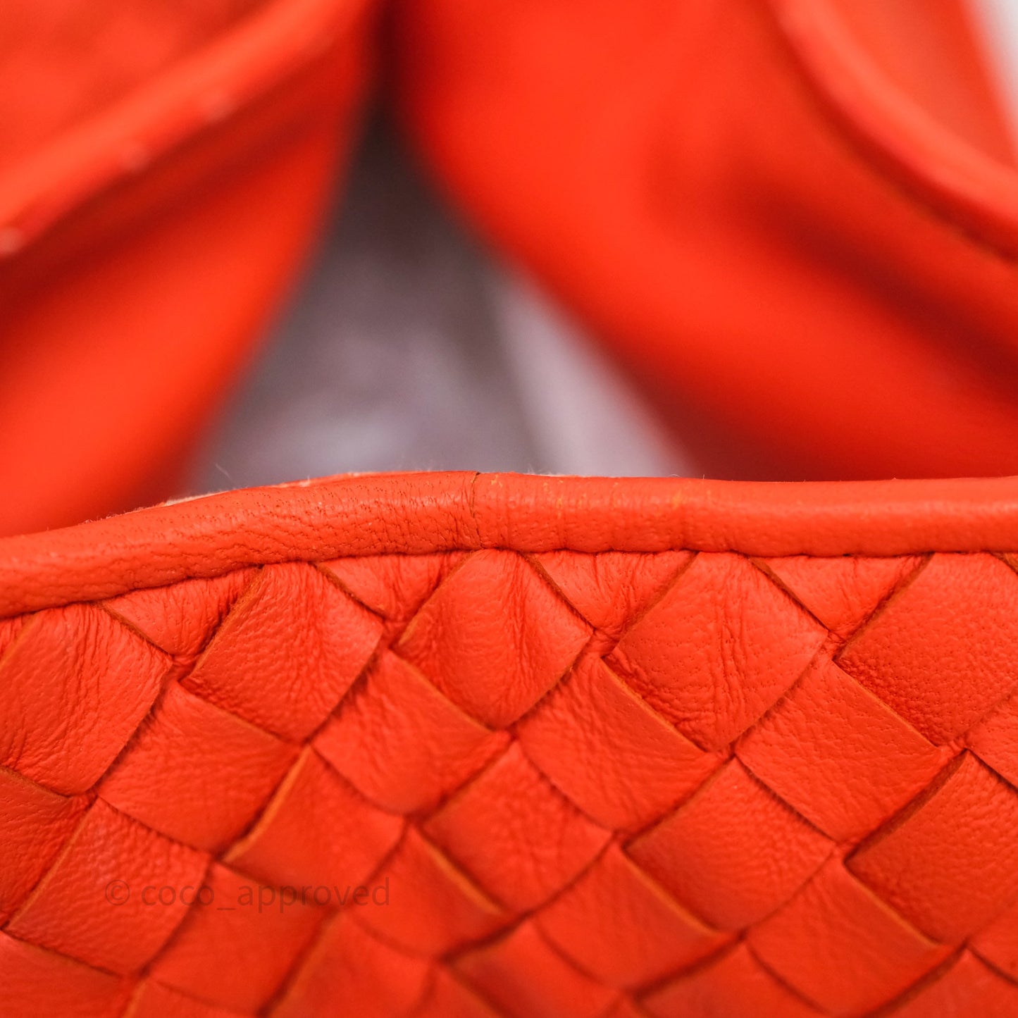 Bottega Veneta Nappa Intrecciato Parachute Tote Bag Orange