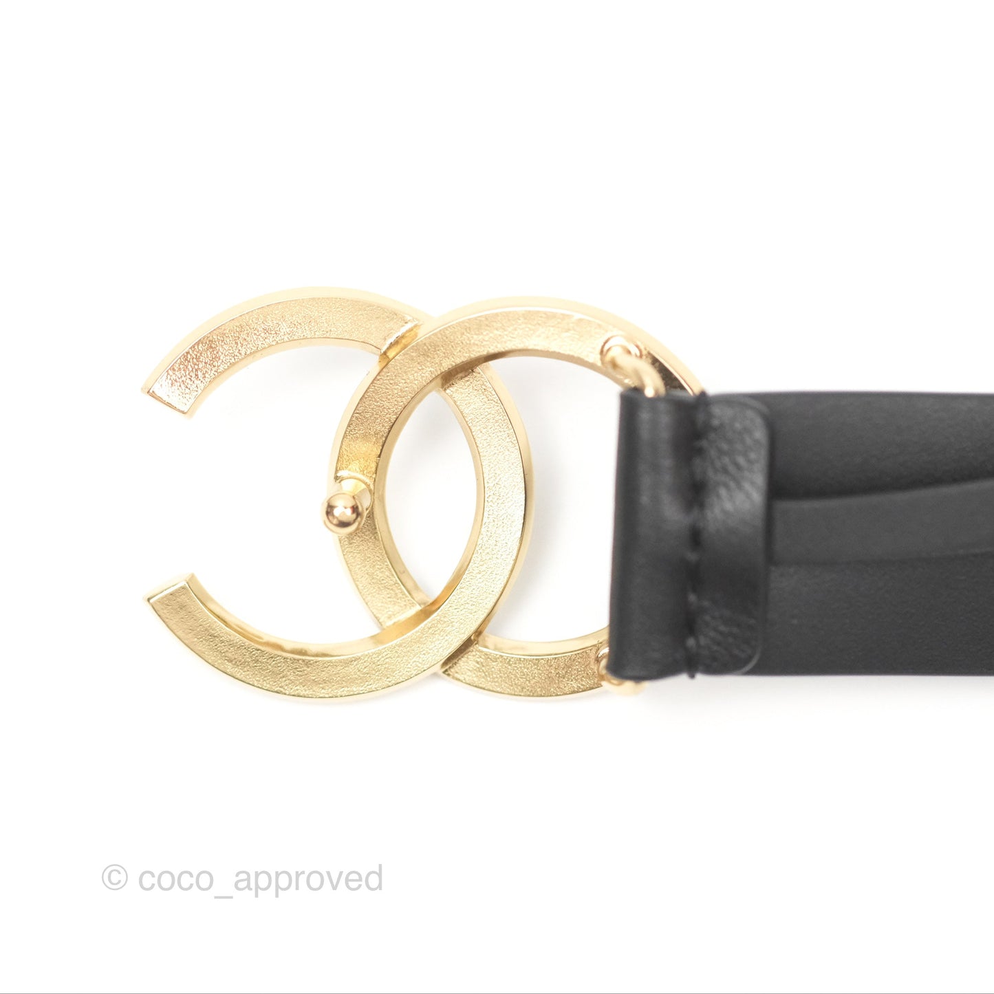 Chanel Crystal CC Belt Black Size 80 24C