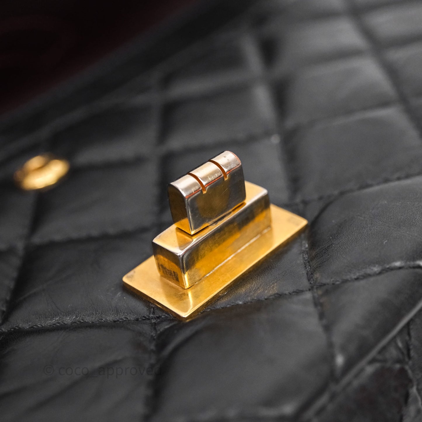 Chanel Quilted 2.55 Reissue 226 Flap Bag Black Aged Calfskin Gold Hardware