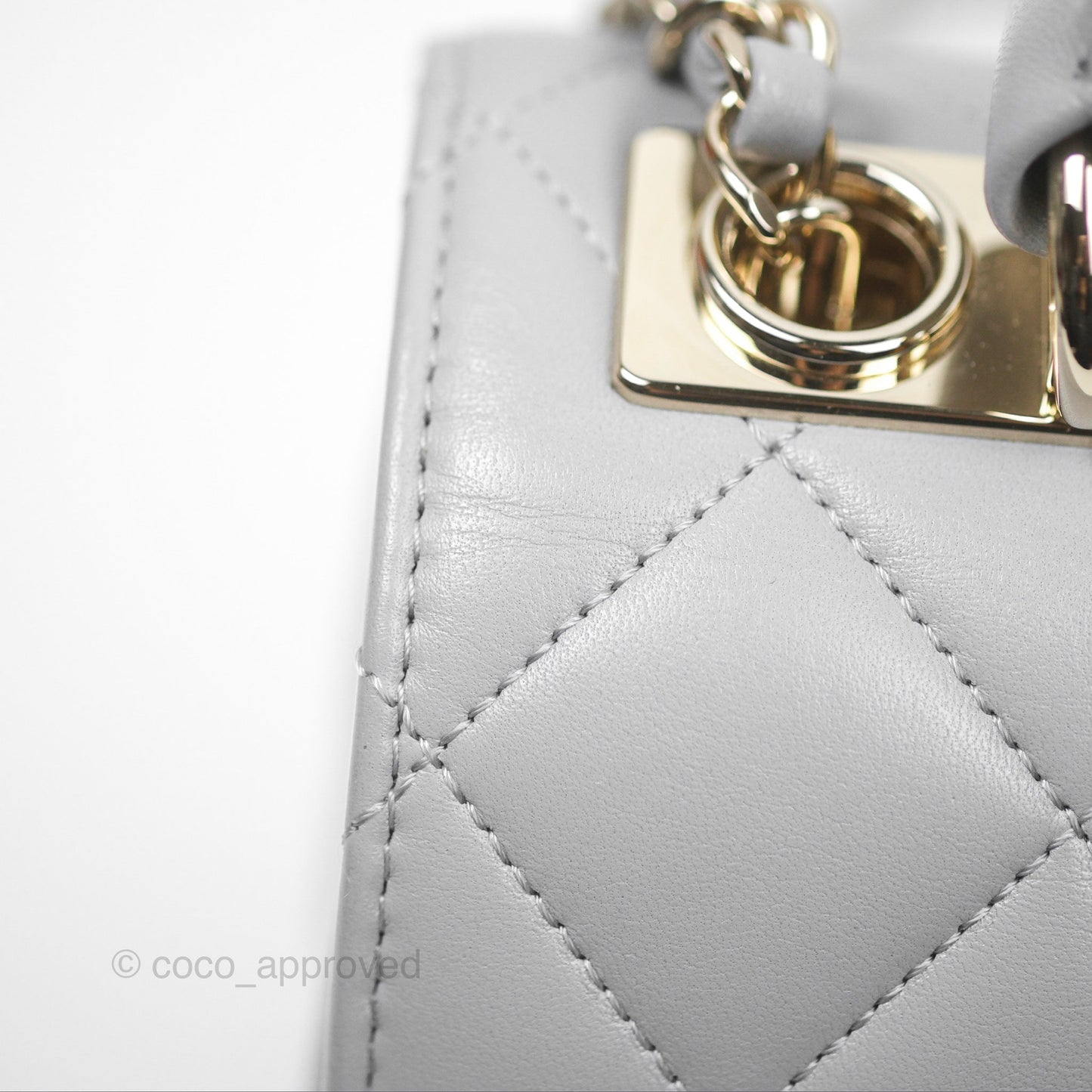 Chanel Small Trendy CC Grey Lambskin Gold Hardware