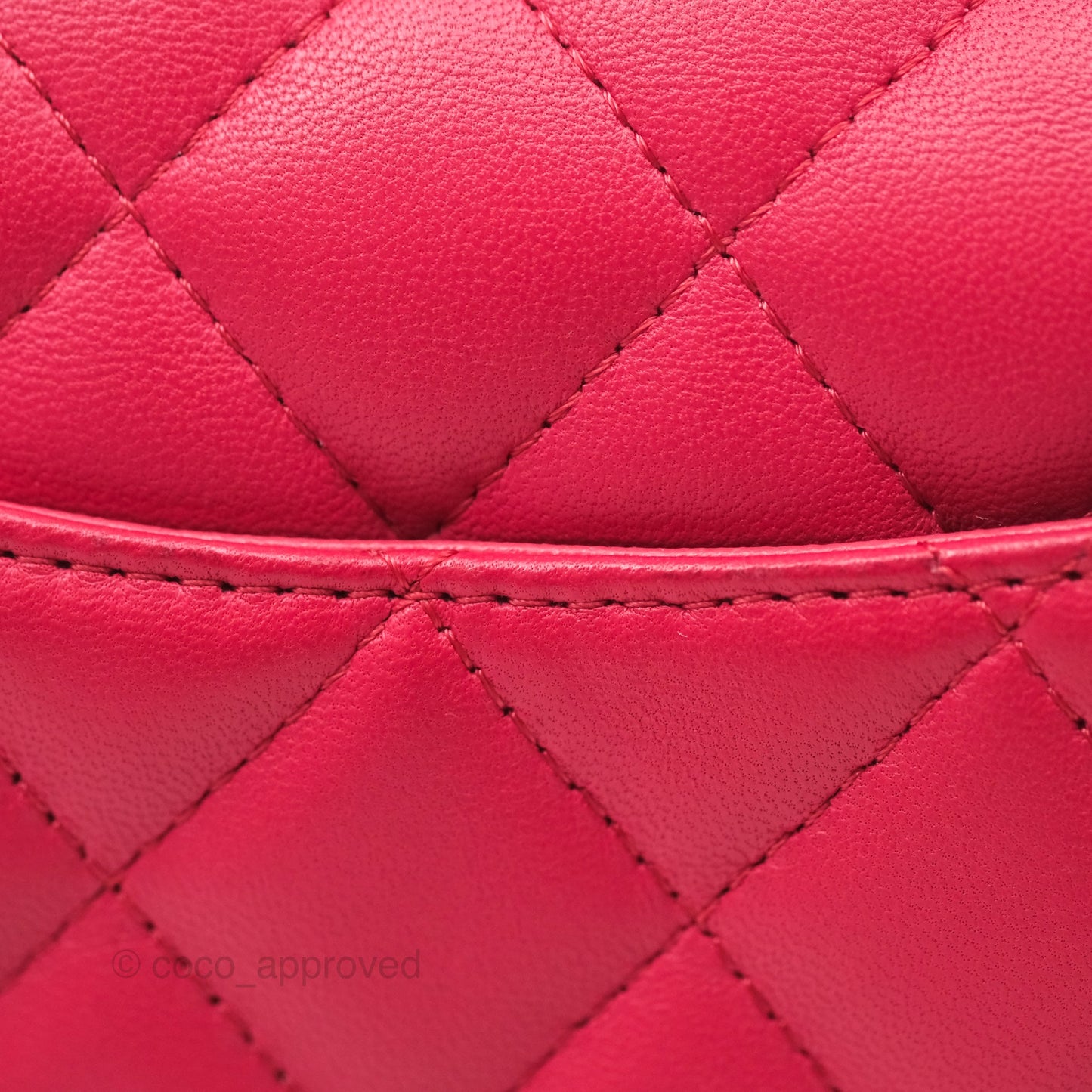 Chanel Quilted Mini Rectangular Flap Berry Red Lambskin Gold Hardware
