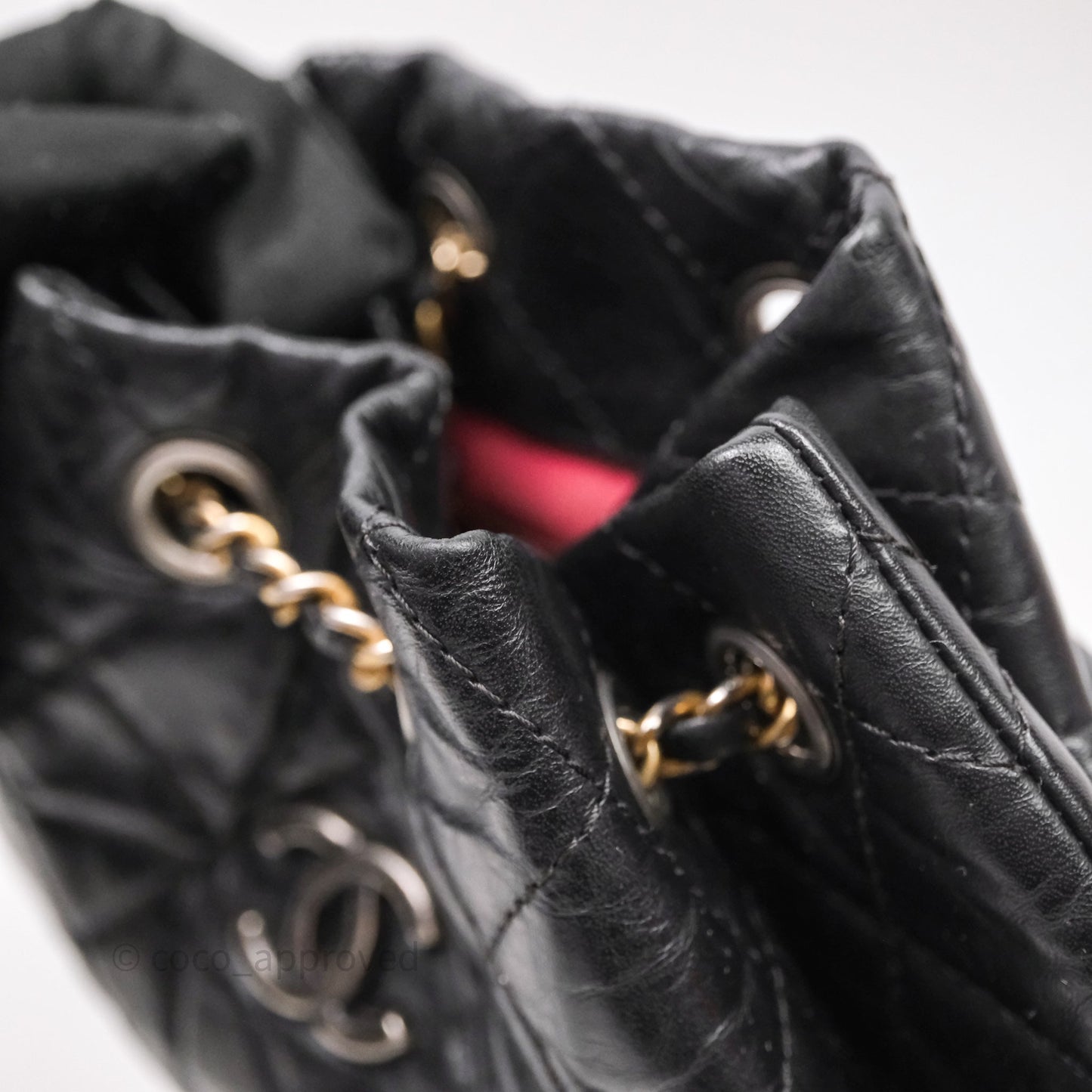 Chanel Small Gabrielle Backpack Black Aged Calfskin