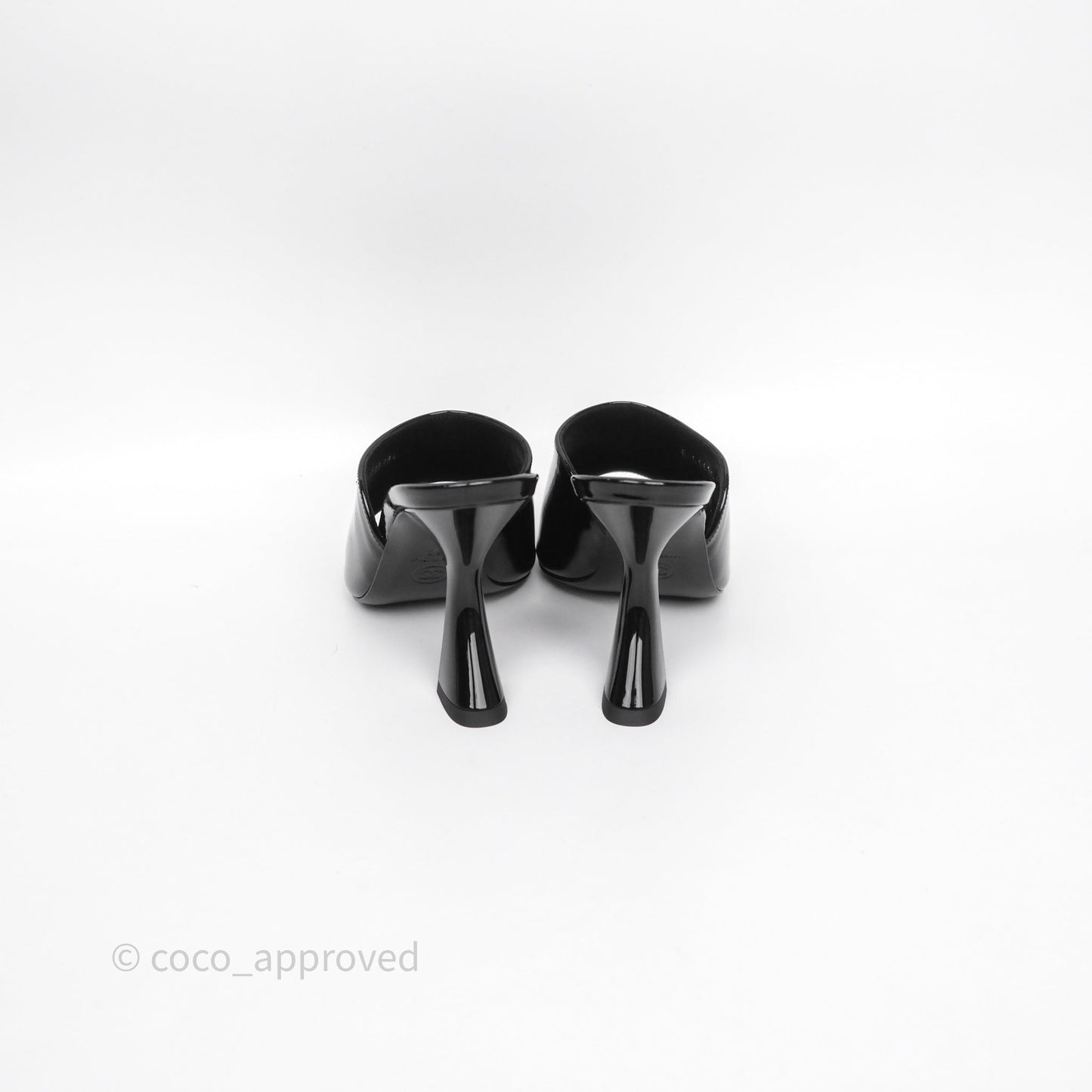 Chanel CC Heels Black Patent Size 36
