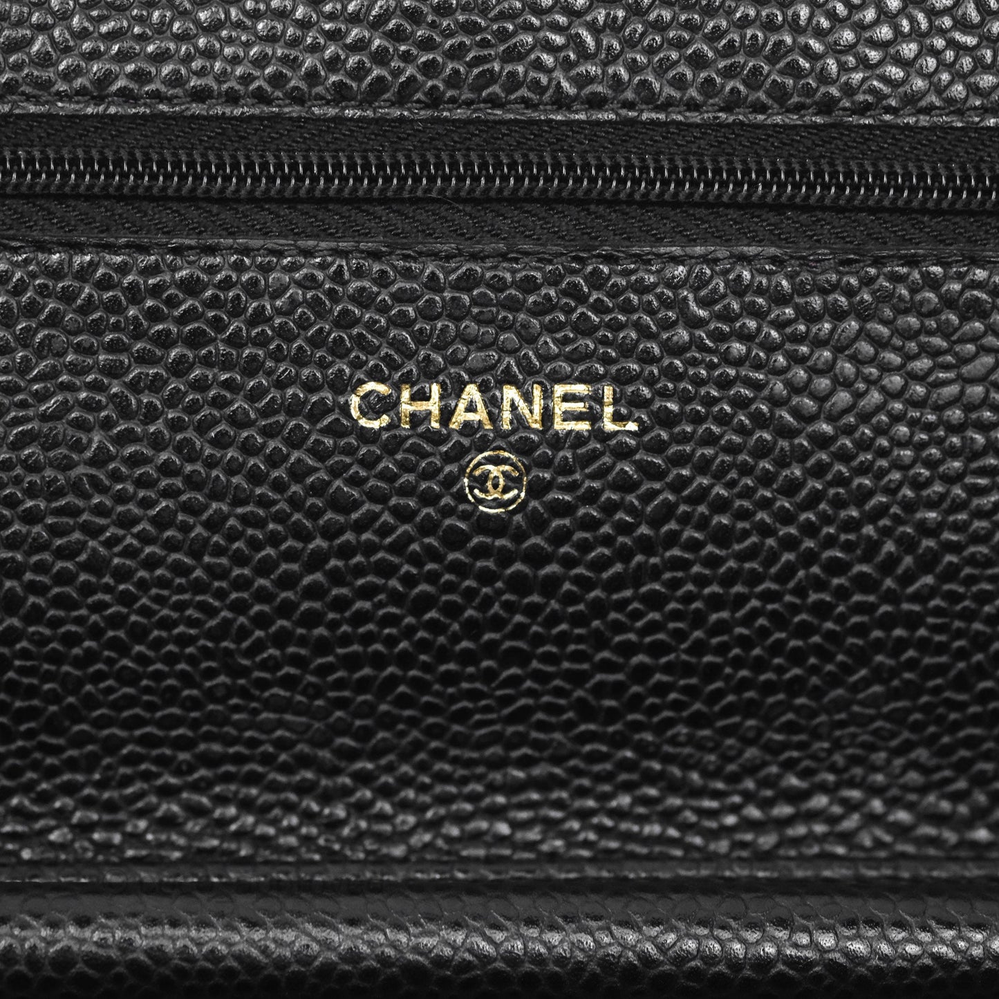 Chanel Classic Wallet On Chain WOC Quilted Black Caviar Gold Hardware