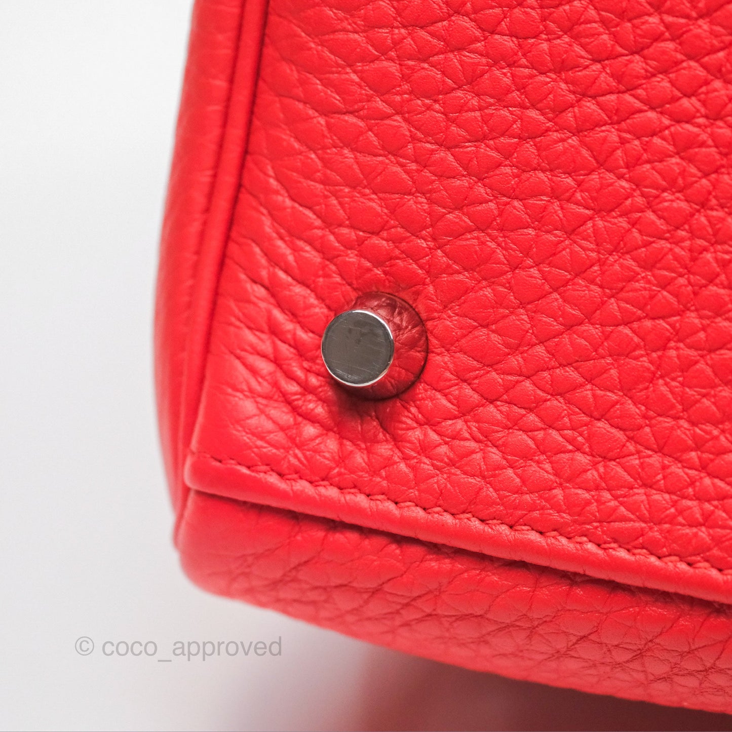 Hermès Kelly 32 Retourne Rose Jaipur Clemence Palladium Hardware