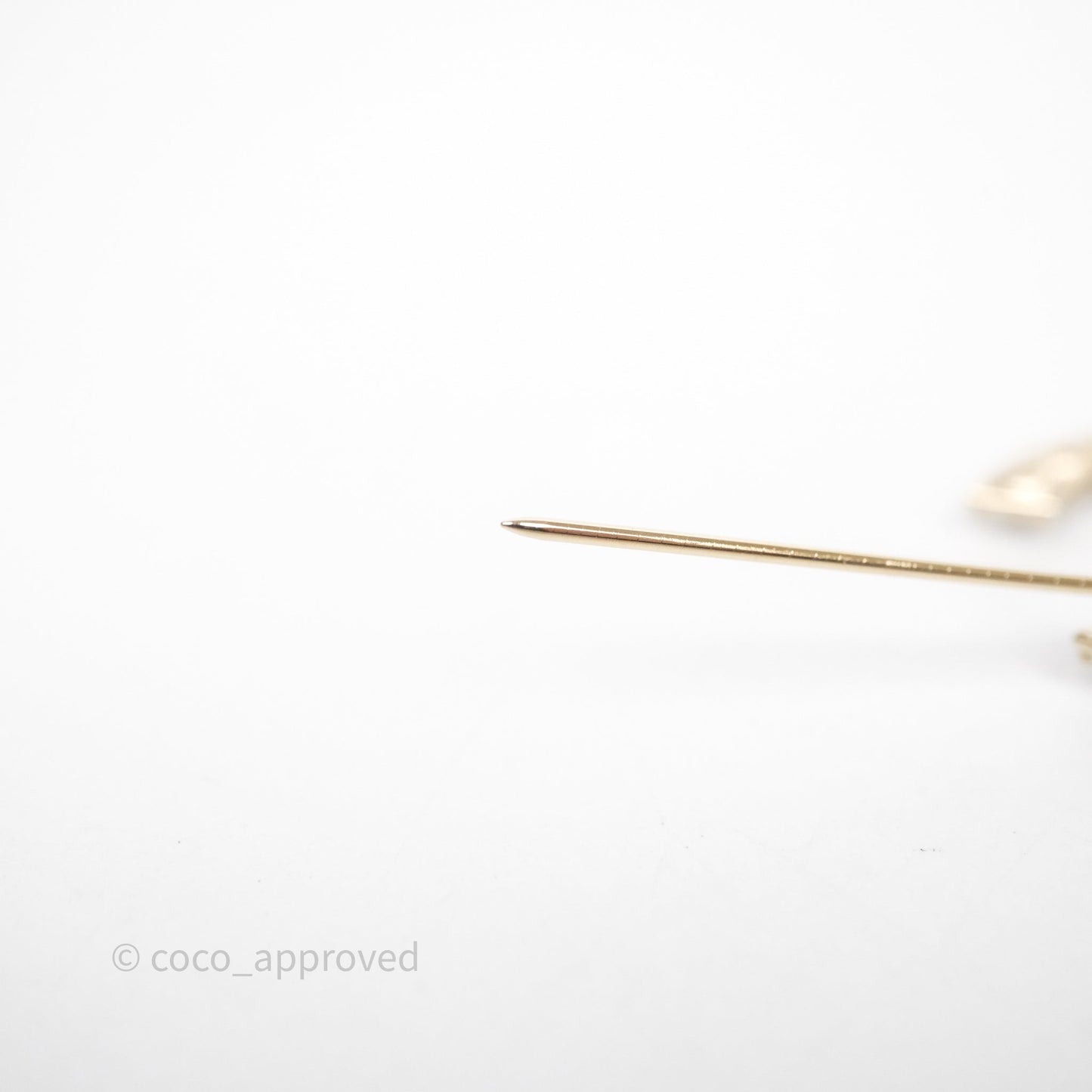 Chanel Crystal CC Brooch Gold Tone 19S