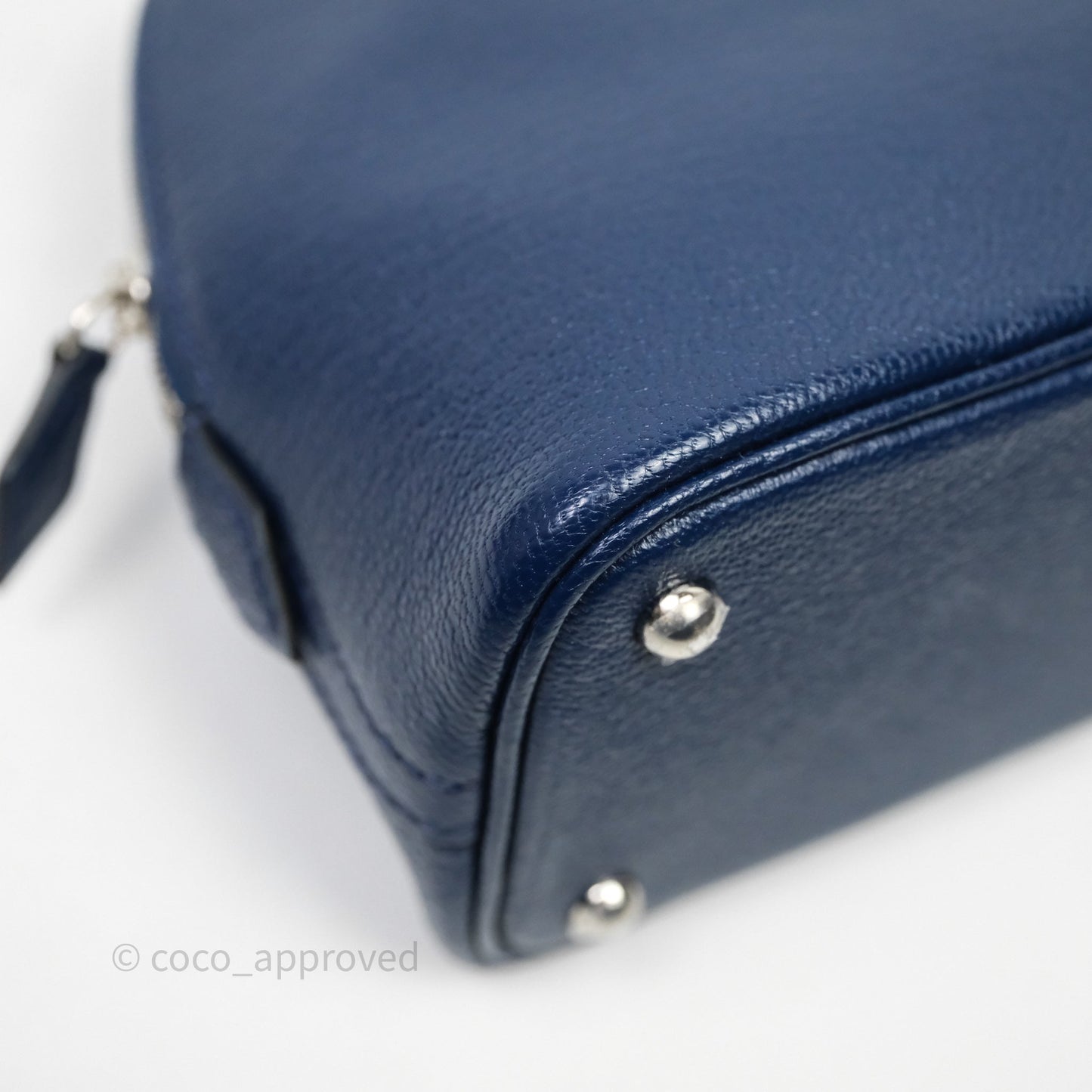 Hermès Bolide Mini 1923 Bleu Chèvre Mysore Palladium Hardware