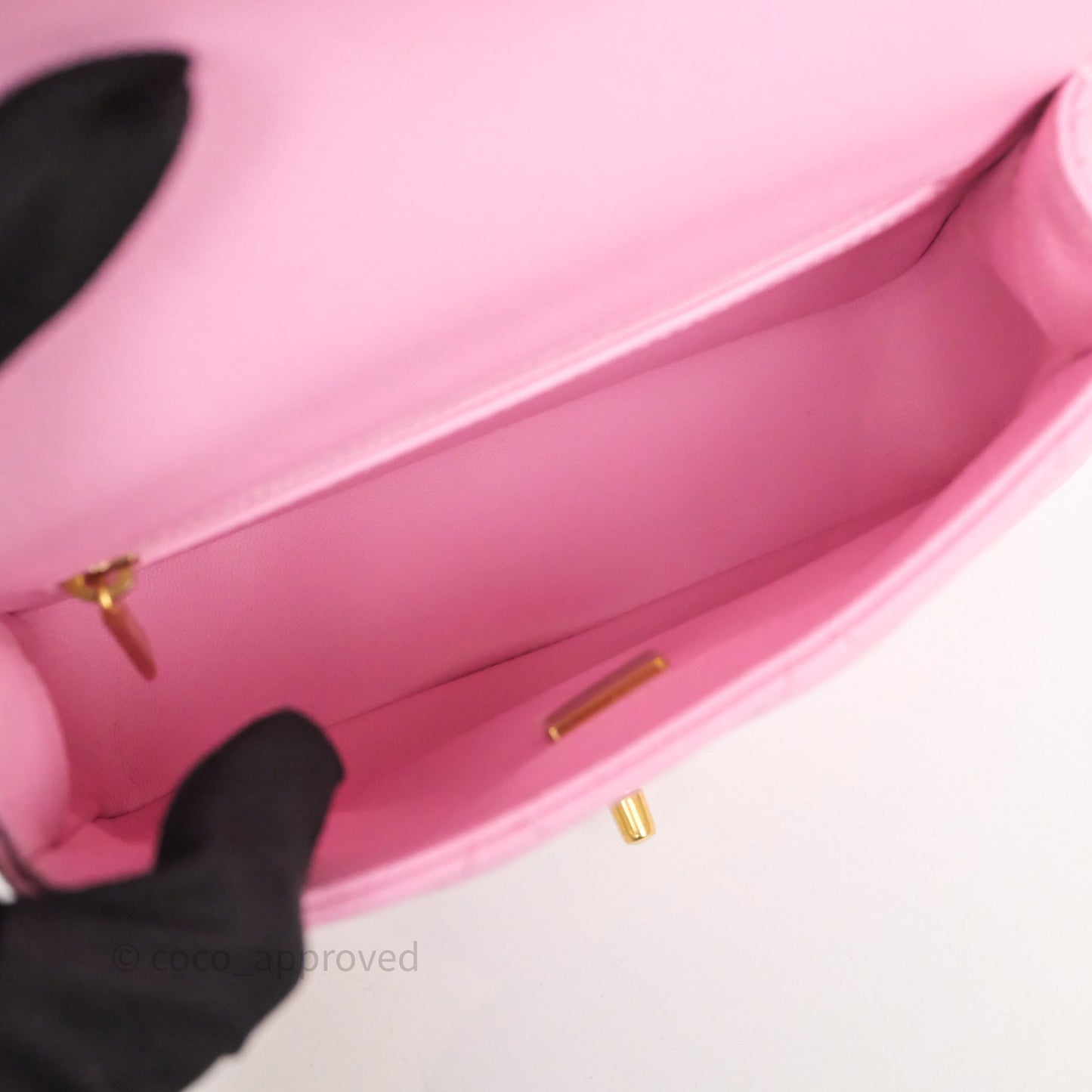 Chanel Heart Crush Mini Flap Bag Pink Caviar Aged Gold Hardware