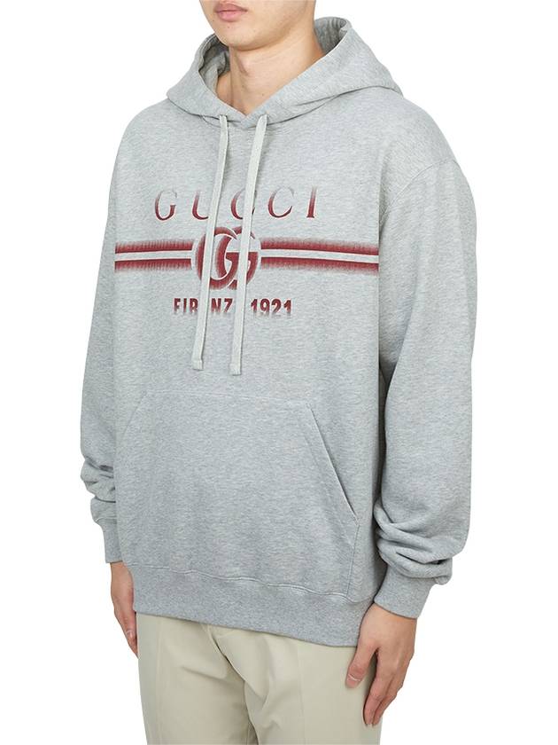 Luxury Gucci Trending 2025 Double G Print Cotton Jersey Hoodie Grey